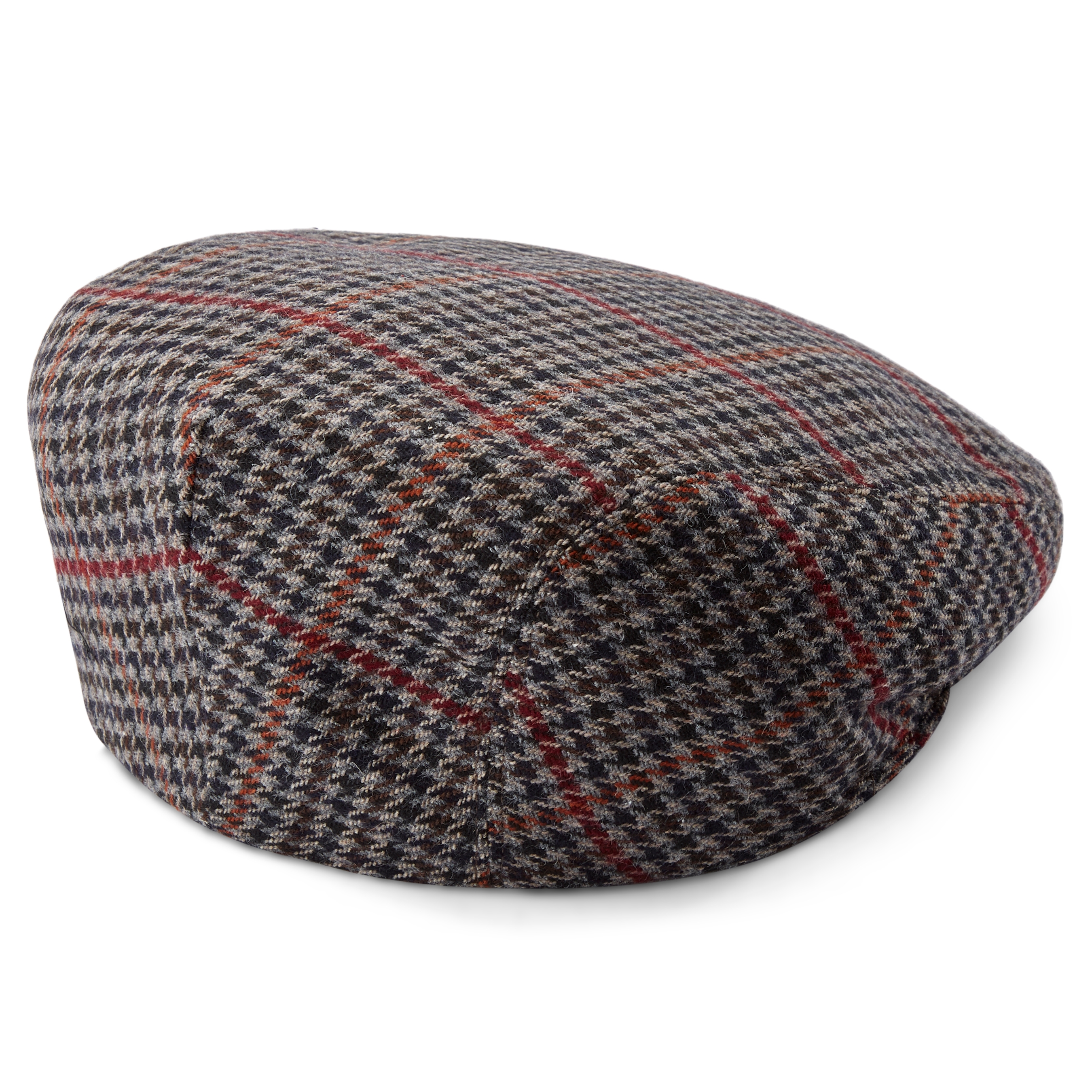 Fido Boston szürke skótkockás és lúdlábmintás lapos sapka - 5