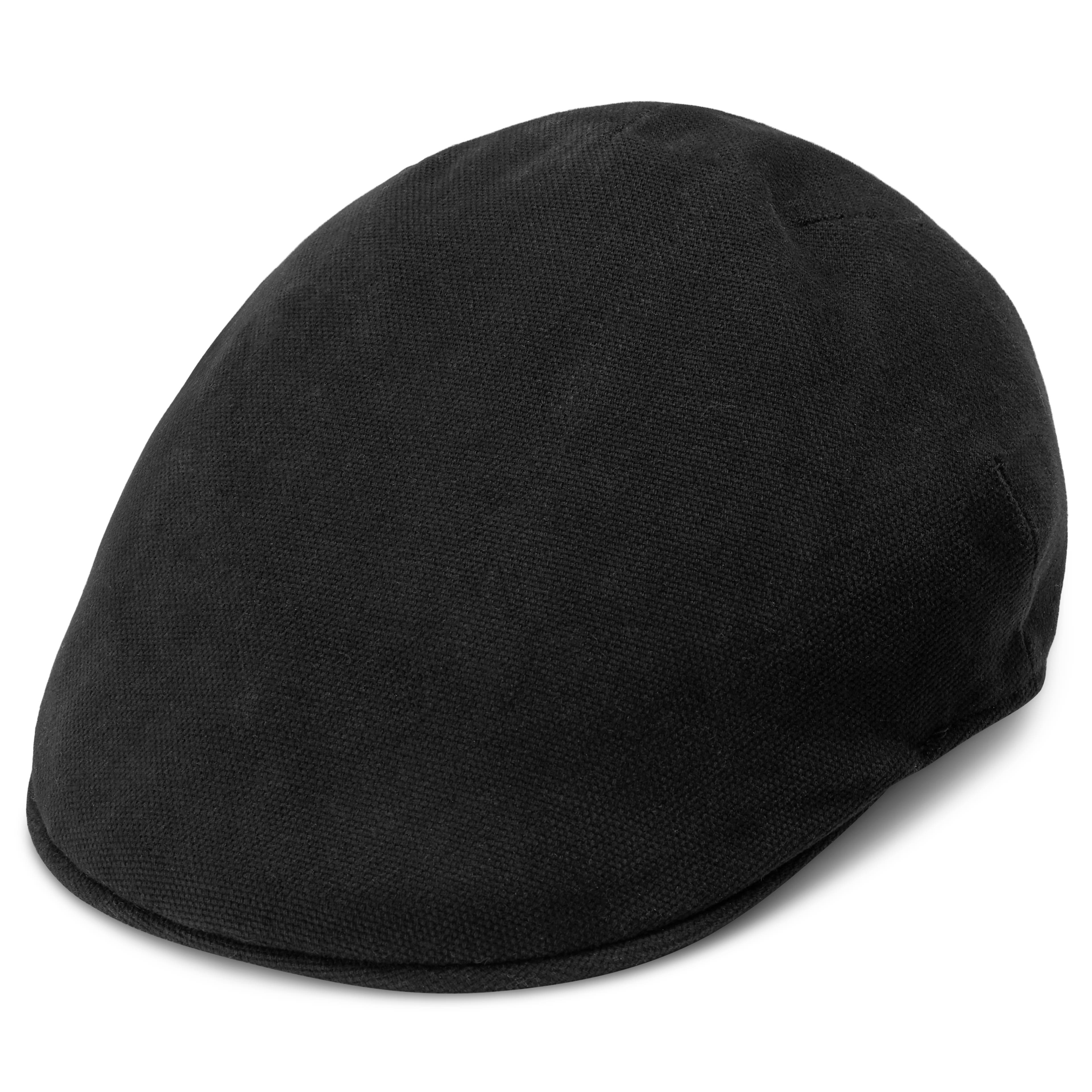 Moda, Black Cotton Flat Cap, In stock!
