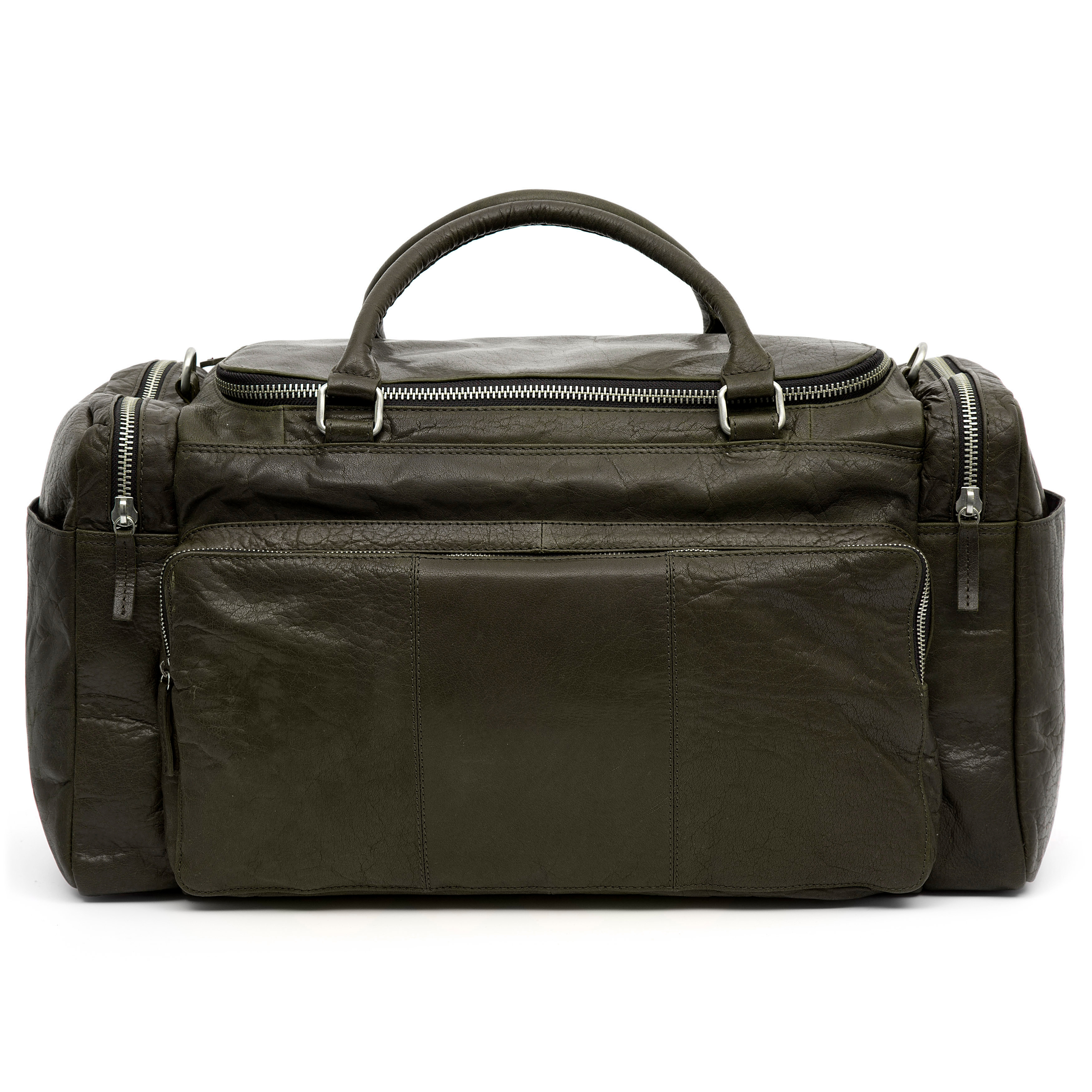 Montreal Olivgrüne Leder Reisetasche - 2