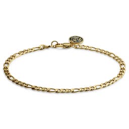 Essentials | 4 mm Gold-tone Figaro Chain Bracelet