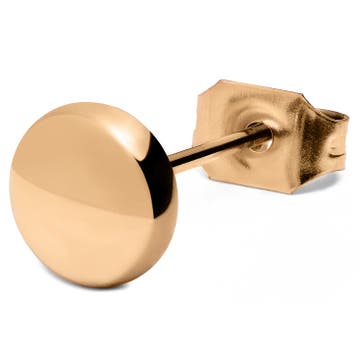 6 mm Roségoudkleurige Stalen Knoop Stud Oorbel 6 mm Roségoudkleurige Stalen Knoop Stud Oorbel