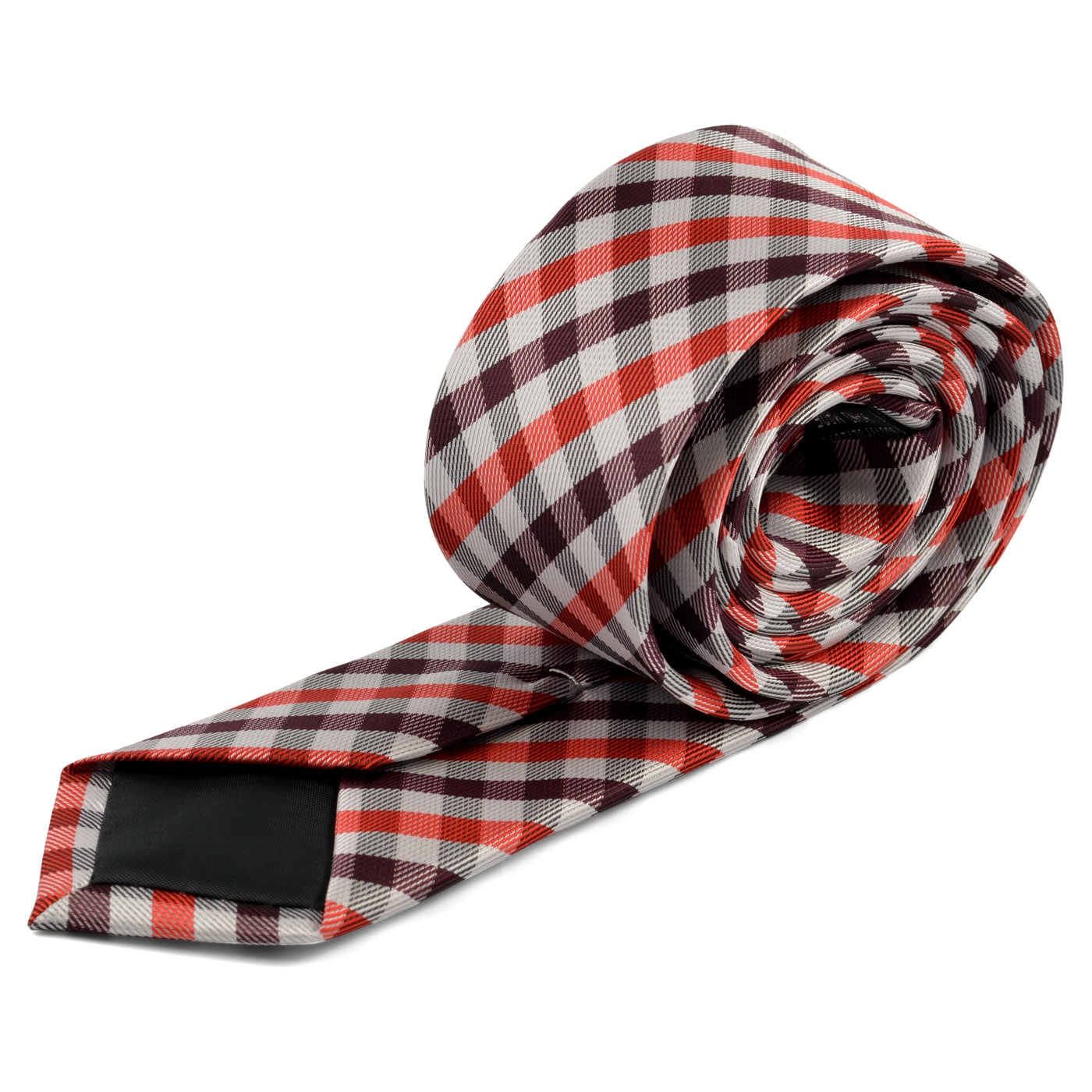 Red & White Checkered Tie - 2