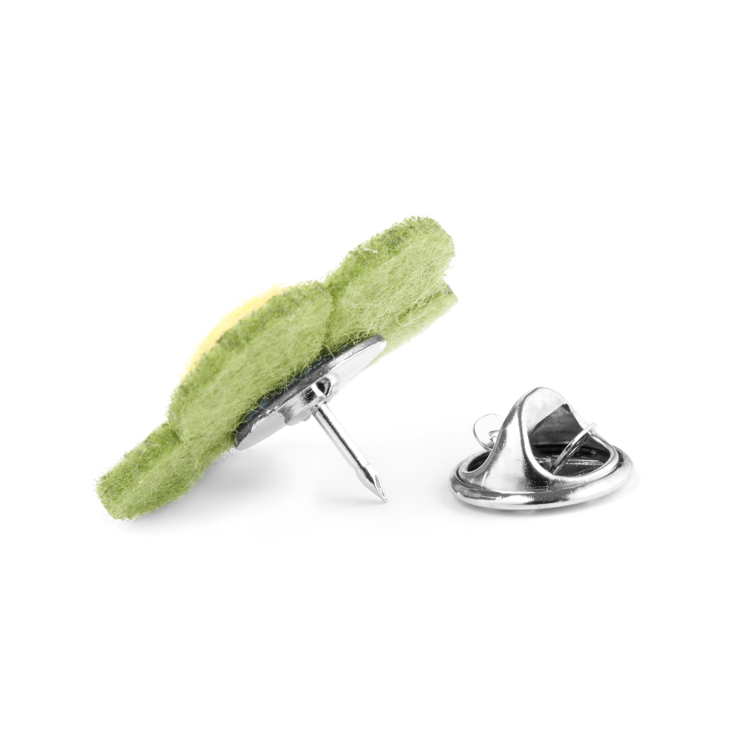 Blumen Revers Anstecker In Grün & Gelb - 3