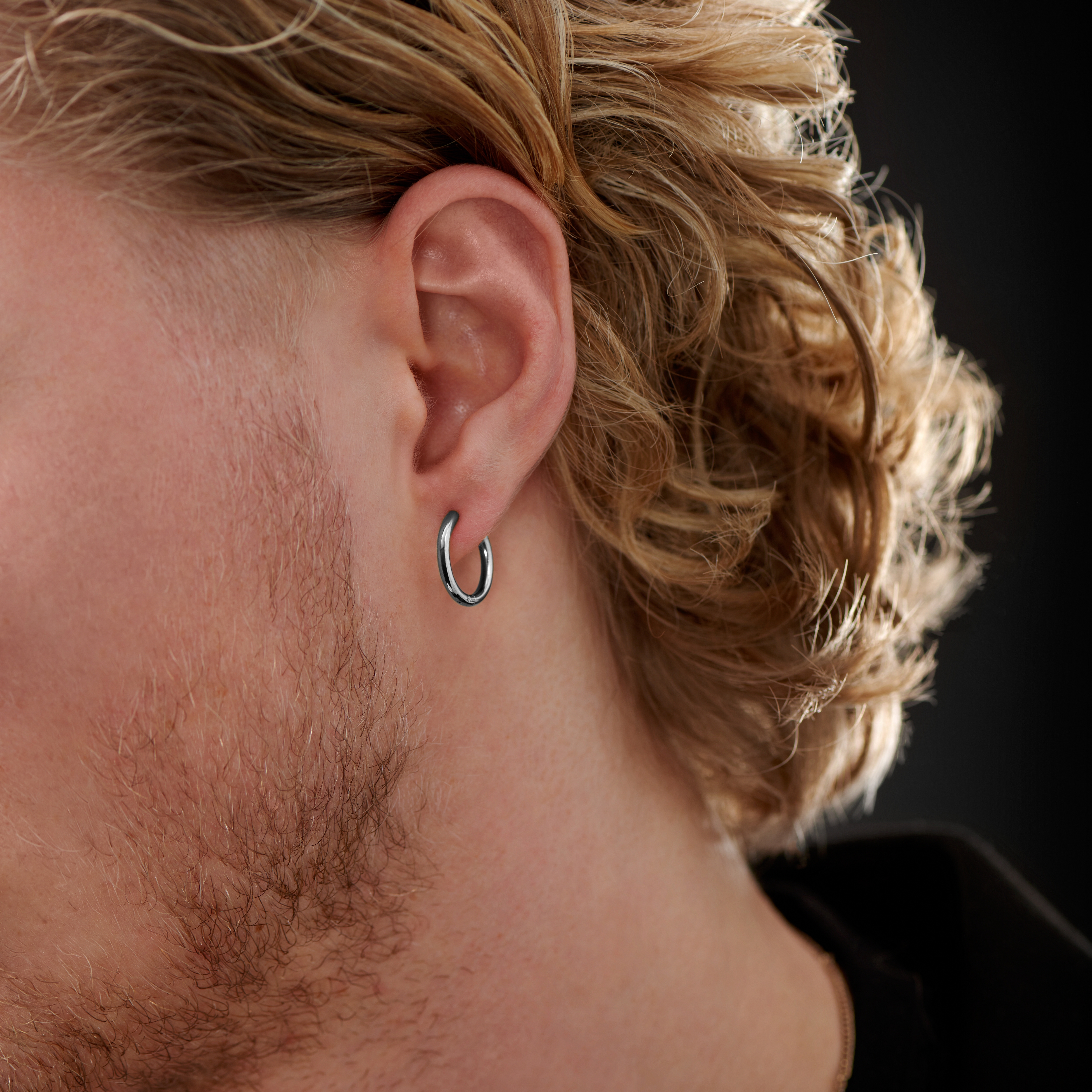 Hring | Handcrafted stud earrings for men from ancient bog oak