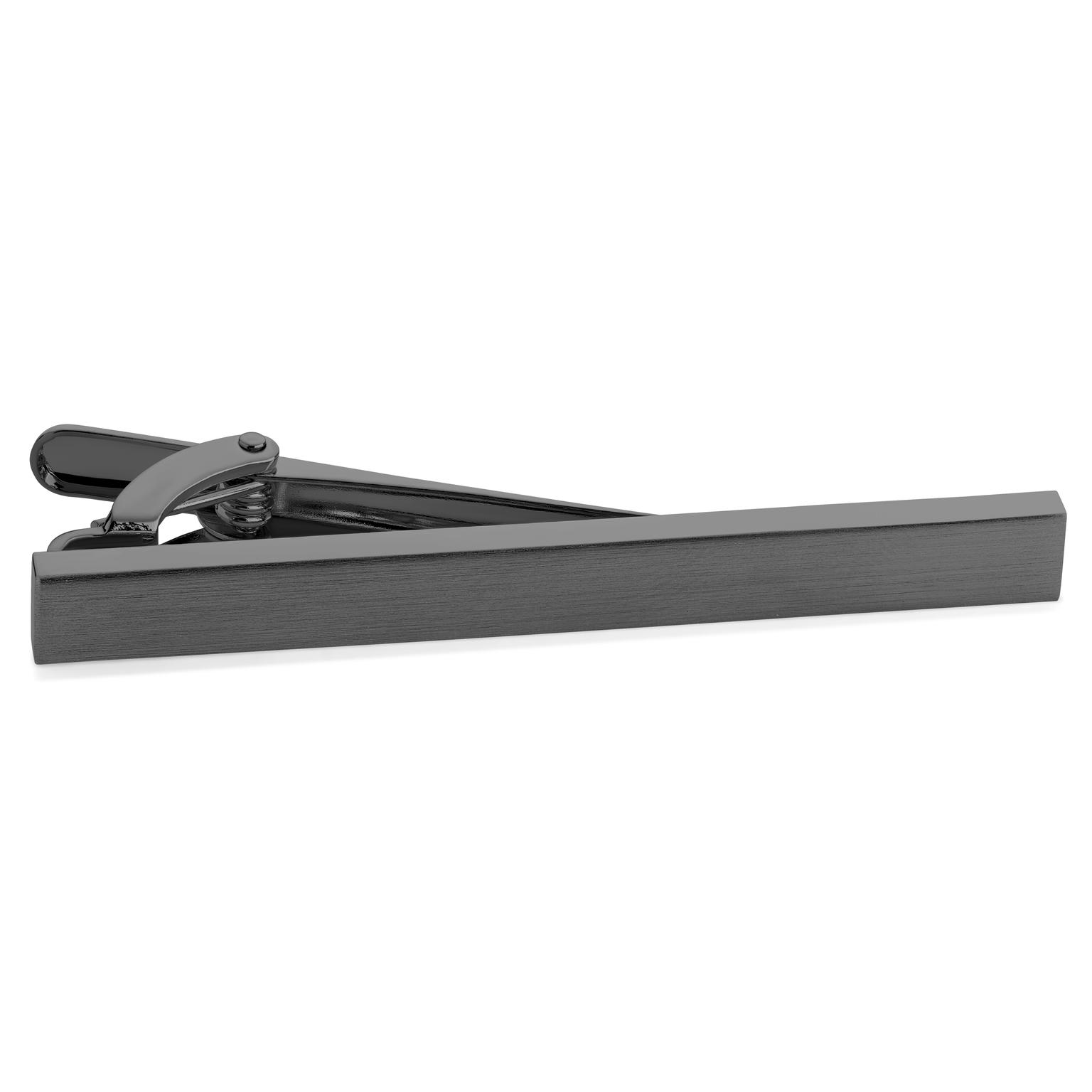 Pasador de corbata 5.5 cm negro metalizado mate Pasador de corbata 5.5 cm negro metalizado mate