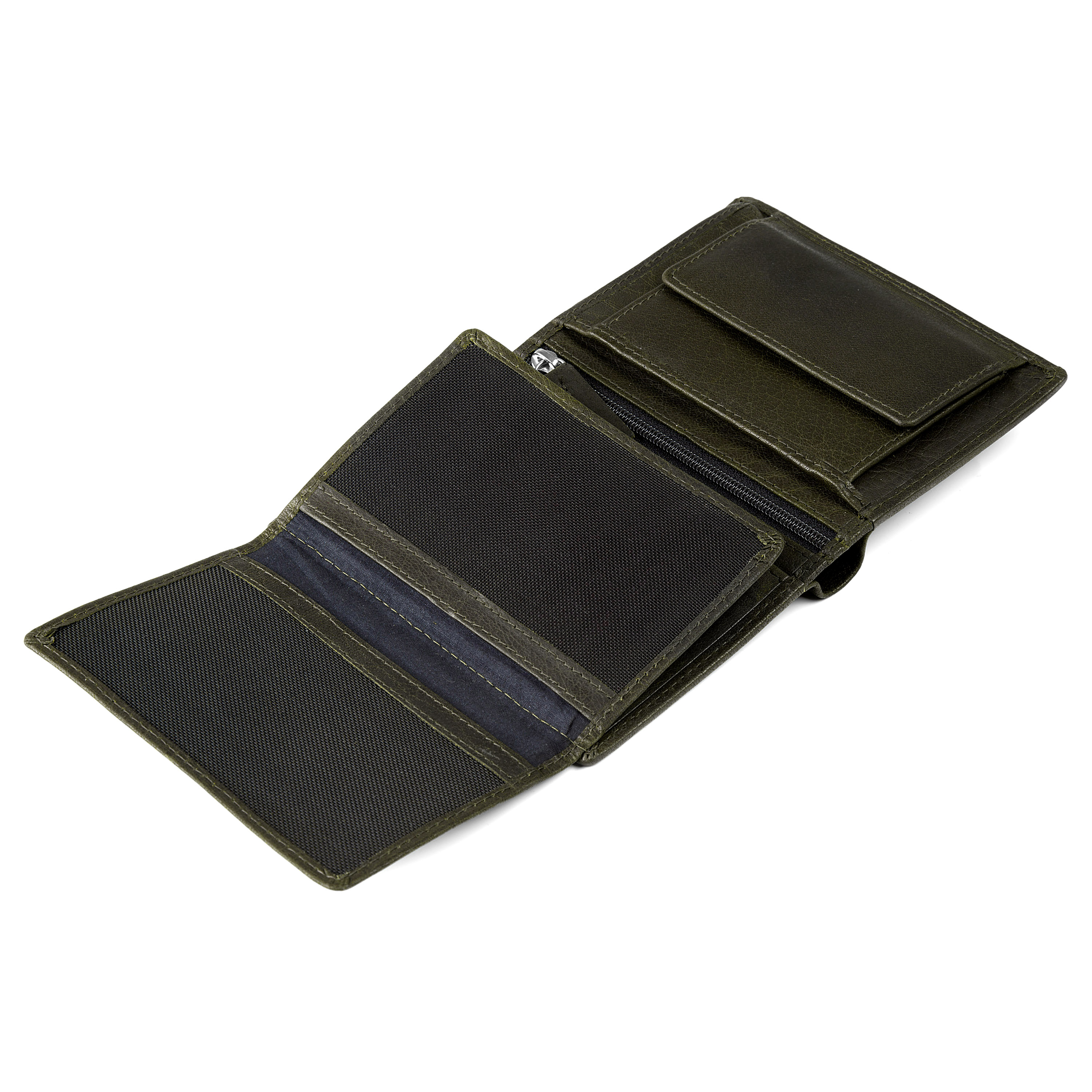 Montreal Vintage Olive RFID Leather Wallet - 7