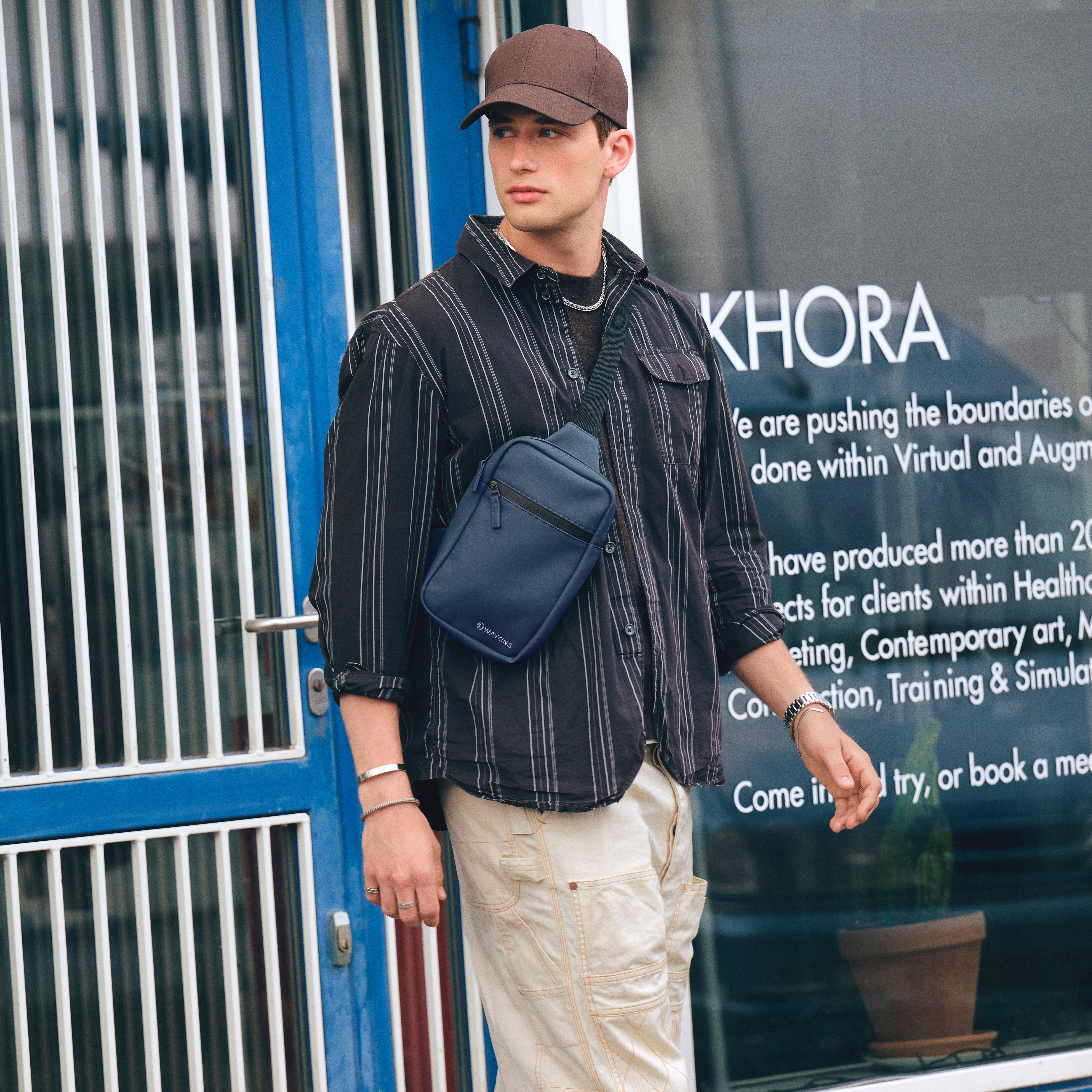 Horizon | Bolso de hombro de PU resistente al agua azul marino - 2