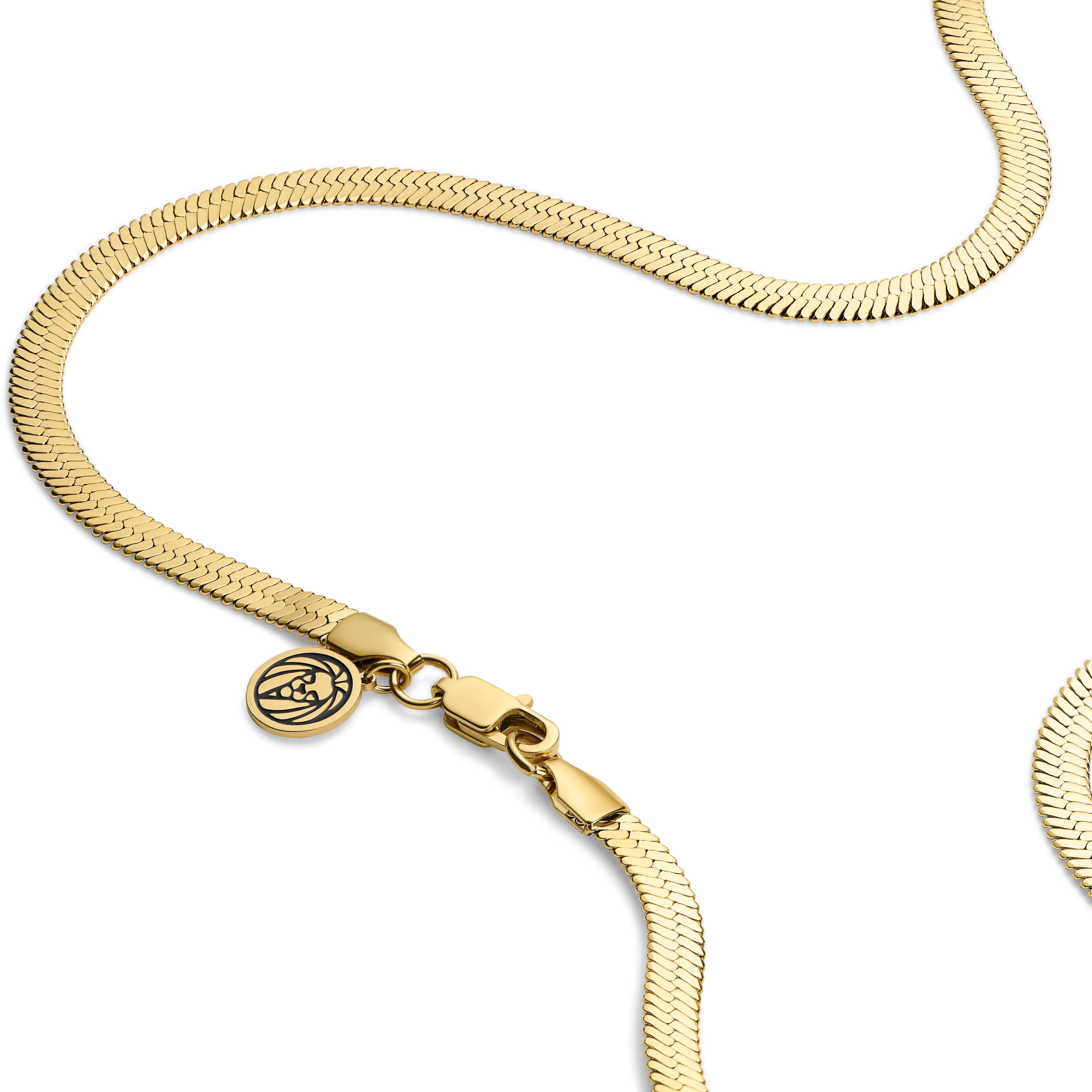 Essentials | 4 mm Χρυσαφί Κολιέ Αλυσίδα Λαιμού Ψαροκόκκαλο - 3