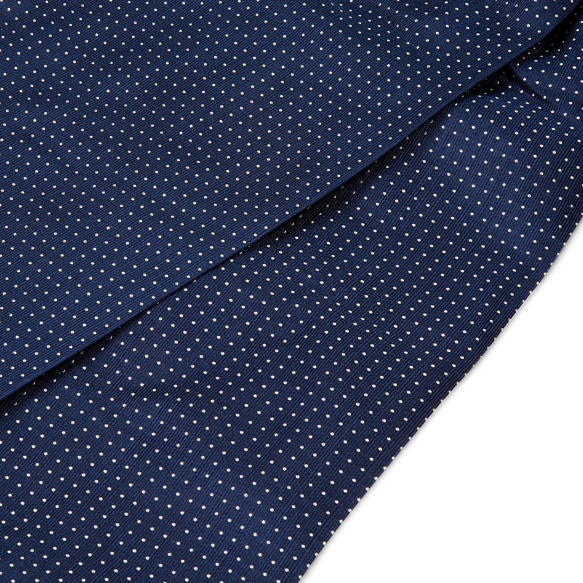 Tumši zila punktiņu zīda kravete - 2