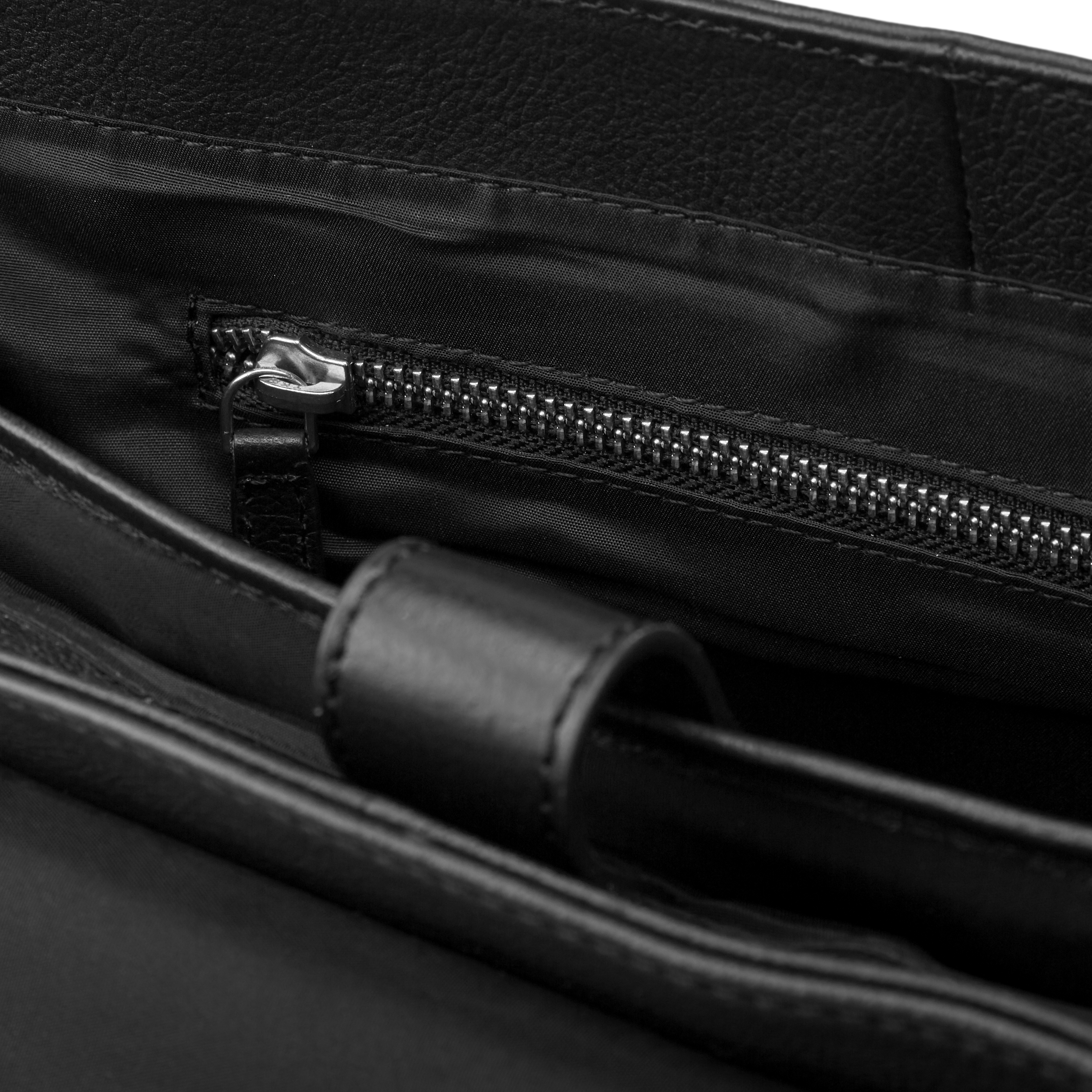 Bandolera de cuero negro Sam - 10