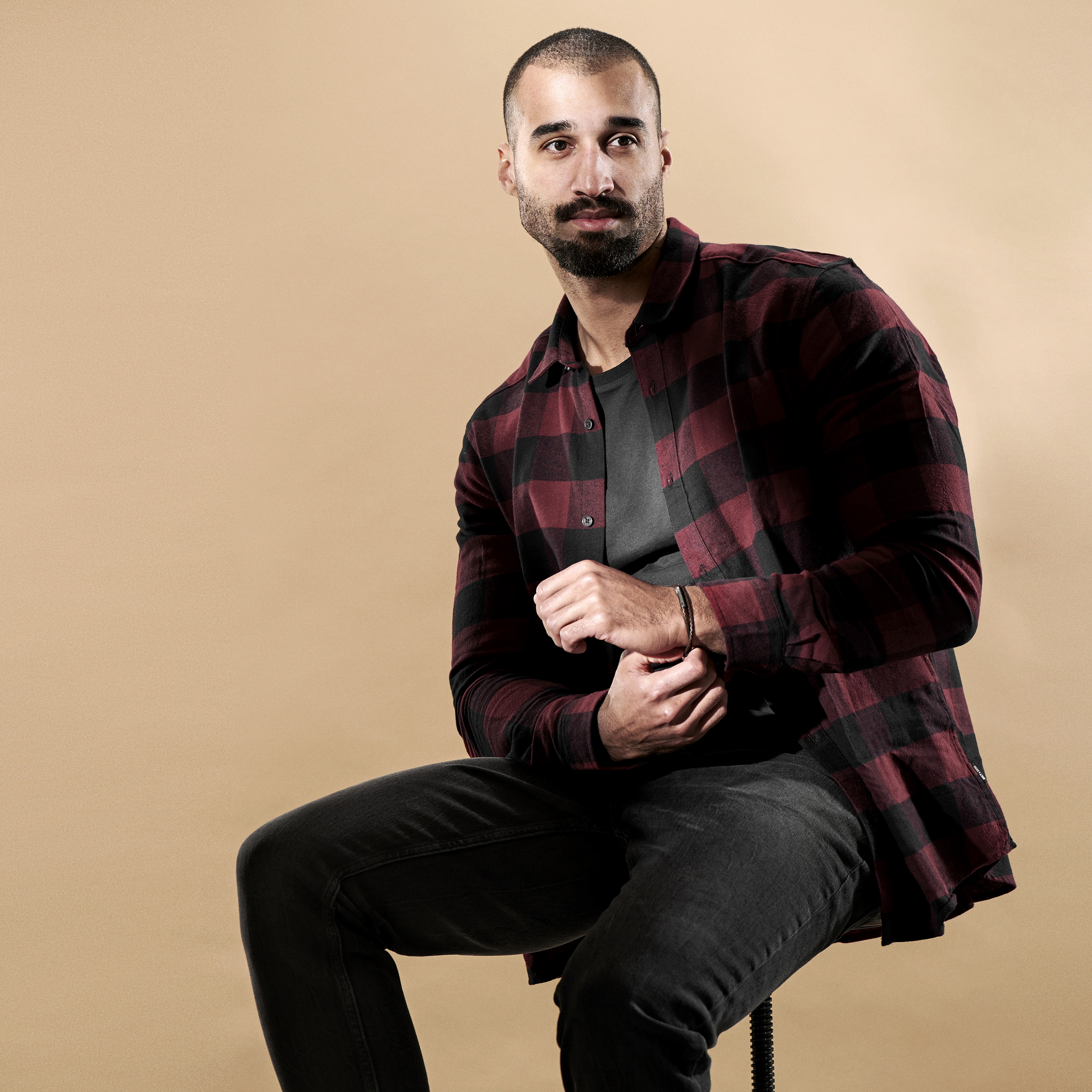 Collins 3 mm Brown Leather Wrap Around Bracelet - 4