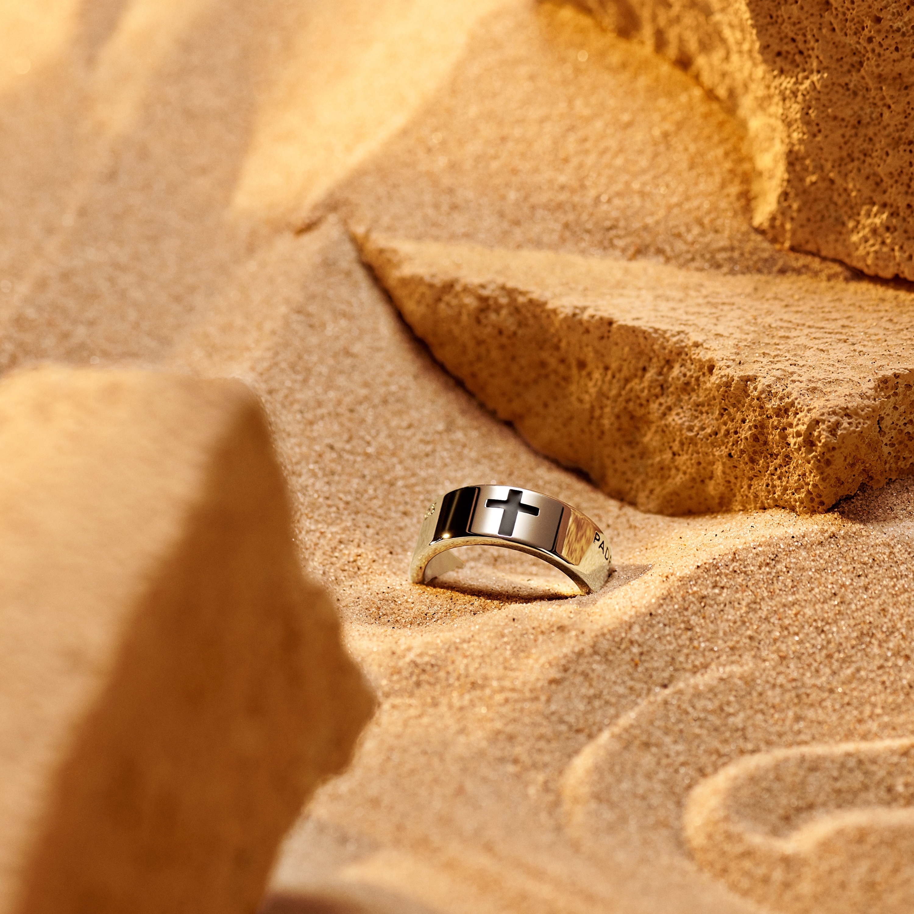 Unity | 8 mm Silver-tone Stainless Steel Spanish Lord’s Prayer Ring - 2