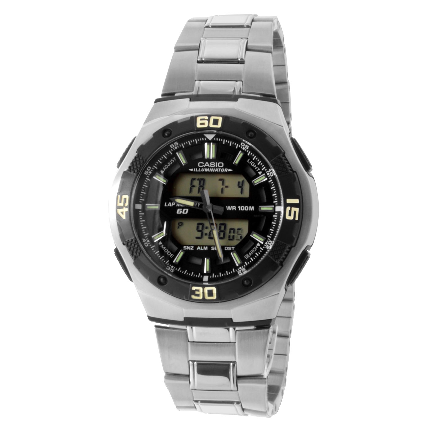 Reloj Casio dual sólido plateado | Casio | Envío gratis