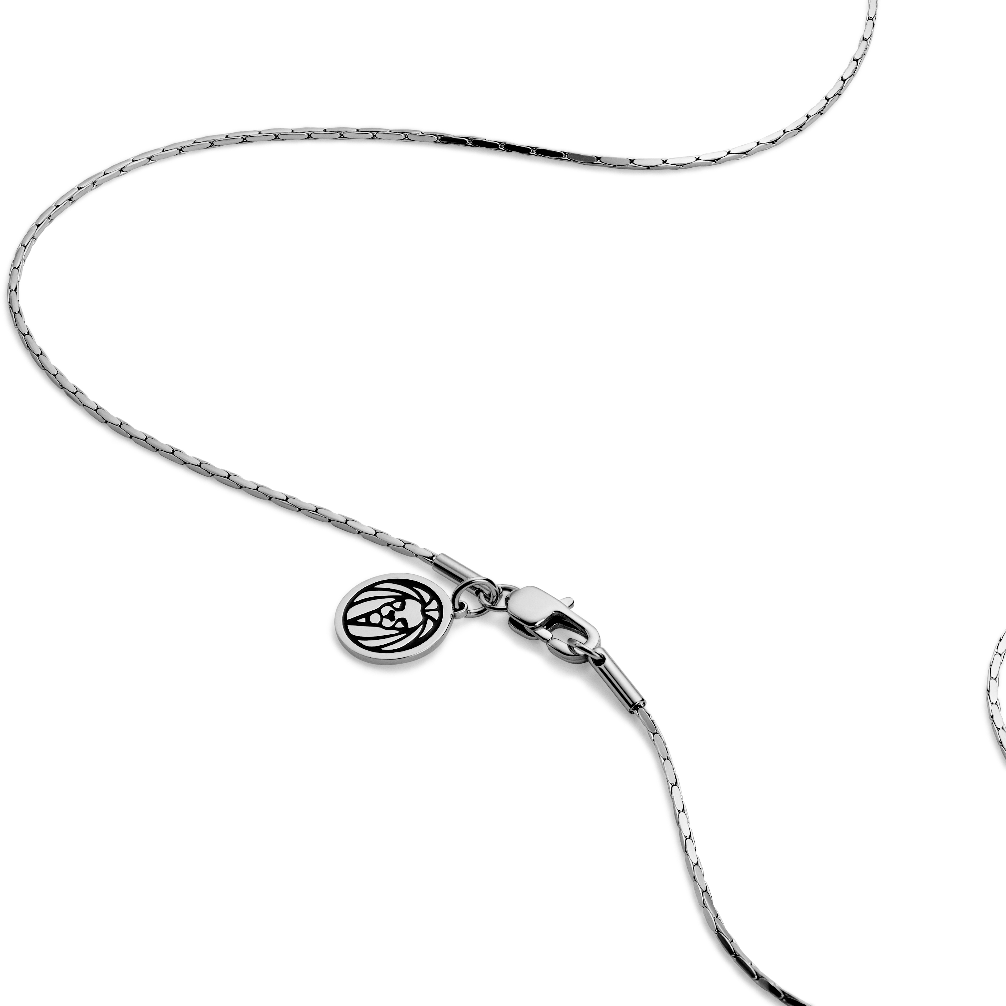 Essentials | Сребристо колие от верижка с правоъгълни звена тип кутийка 1 мм - 3