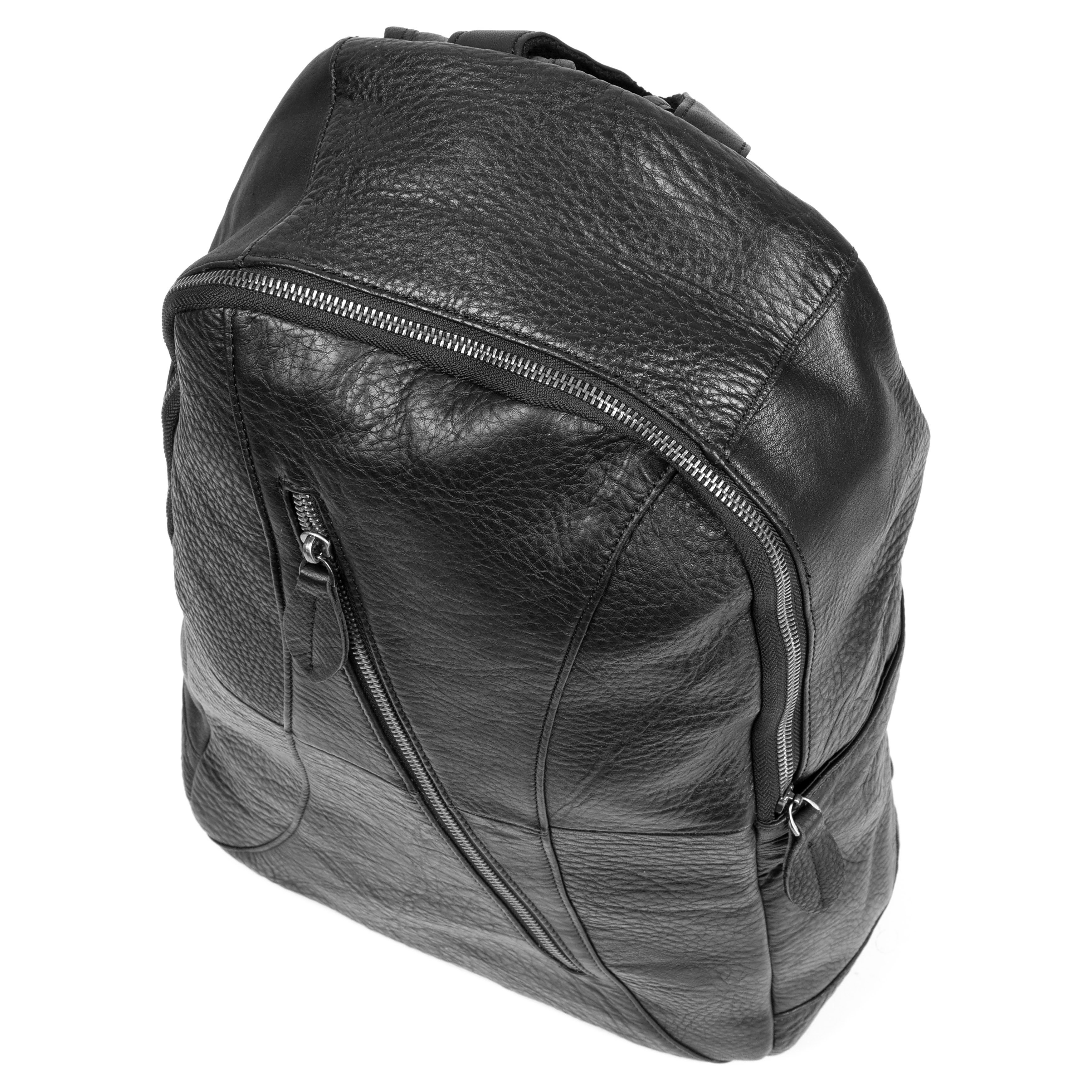 Eleganter Schwarzer Delton Lederrucksack - 7