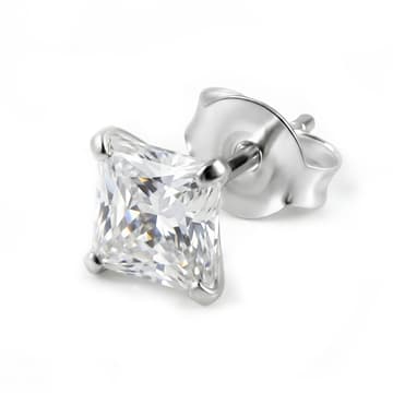 Lucid | 925 Sterling Silver 10mm Square Zirconia Stud Earring Lucid | 925 Sterling Silver 10mm Square Zirconia Stud Earring