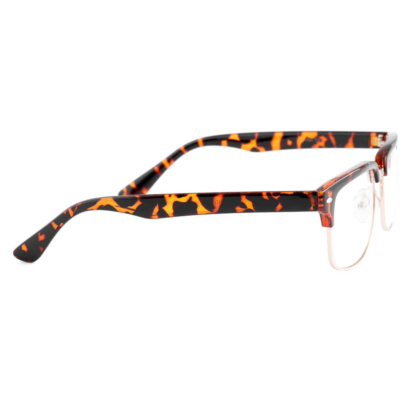 Guldfärgade Bridge Vintage Glasögon med klara glas - 3