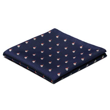 Navy Blue Christmas Skull Pattern Pocket Square Navy Blue Christmas Skull Pattern Pocket Square