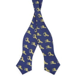 Blue Zebra Self-Tie Bow Tie