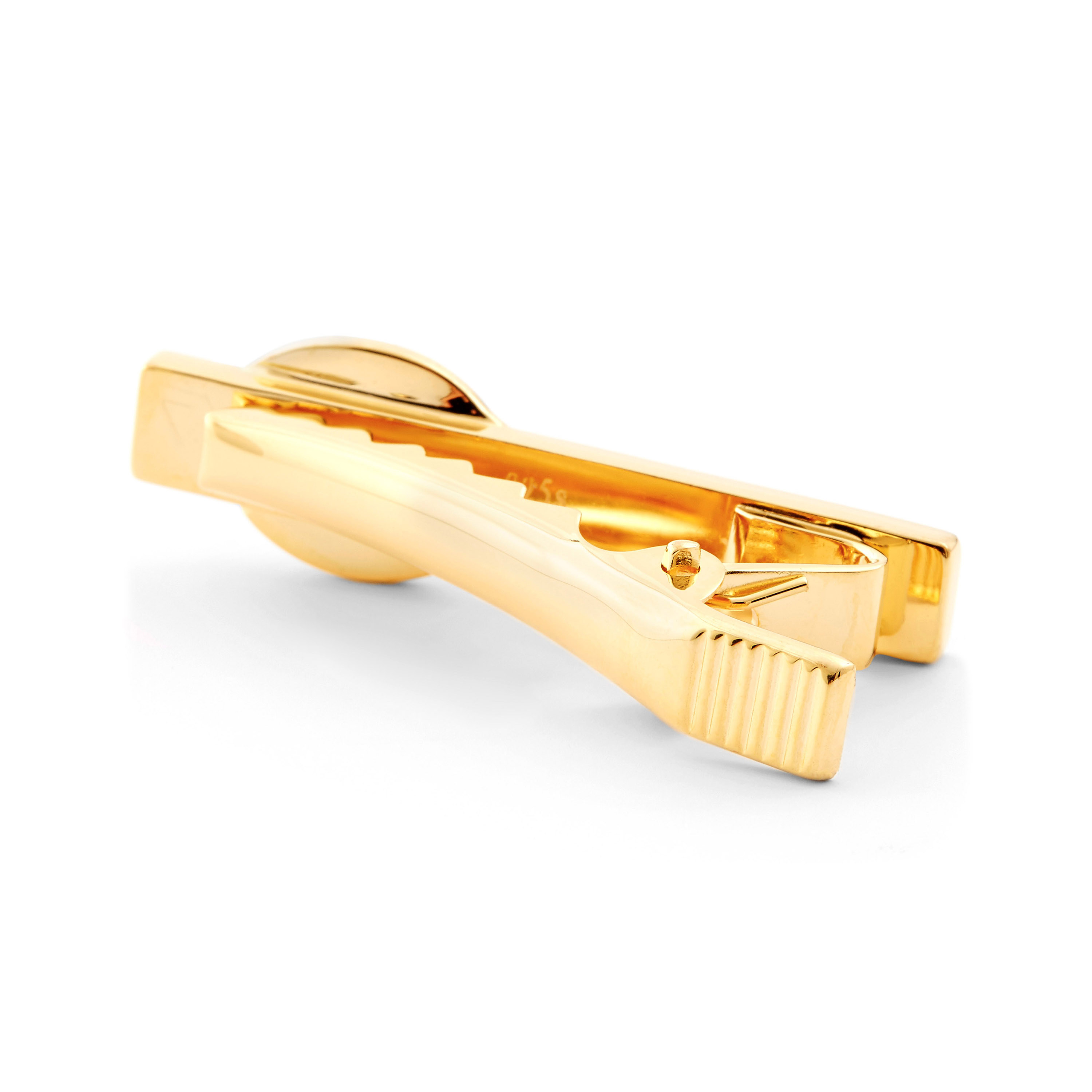 Korte Dasspeld met Rode Steenmotief in 925 sterling zilver - 2