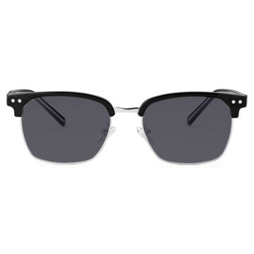 Black Polarised Browline Sunglasses