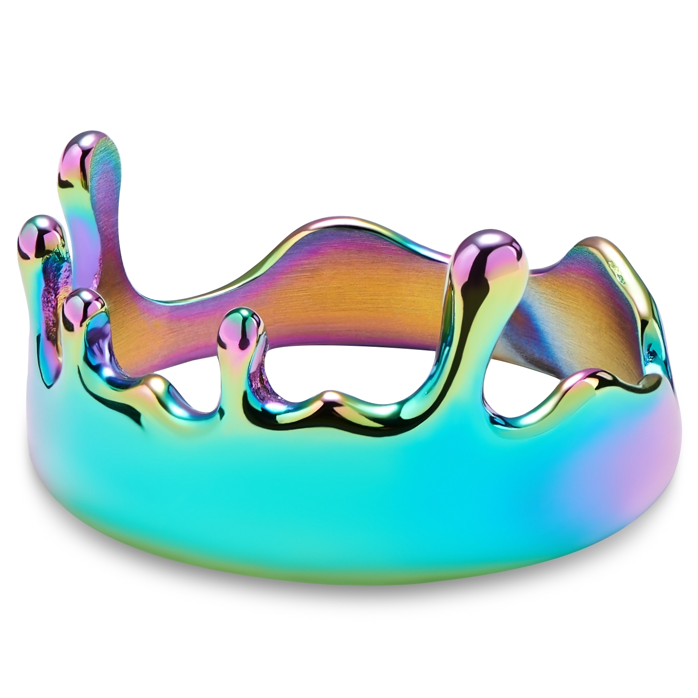 Fahrenheit | Regenbogen-Edelstahl-Schmelzring  - 3