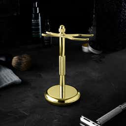 Gold-Tone Classic Shaving Stand - 4 - hover gallery