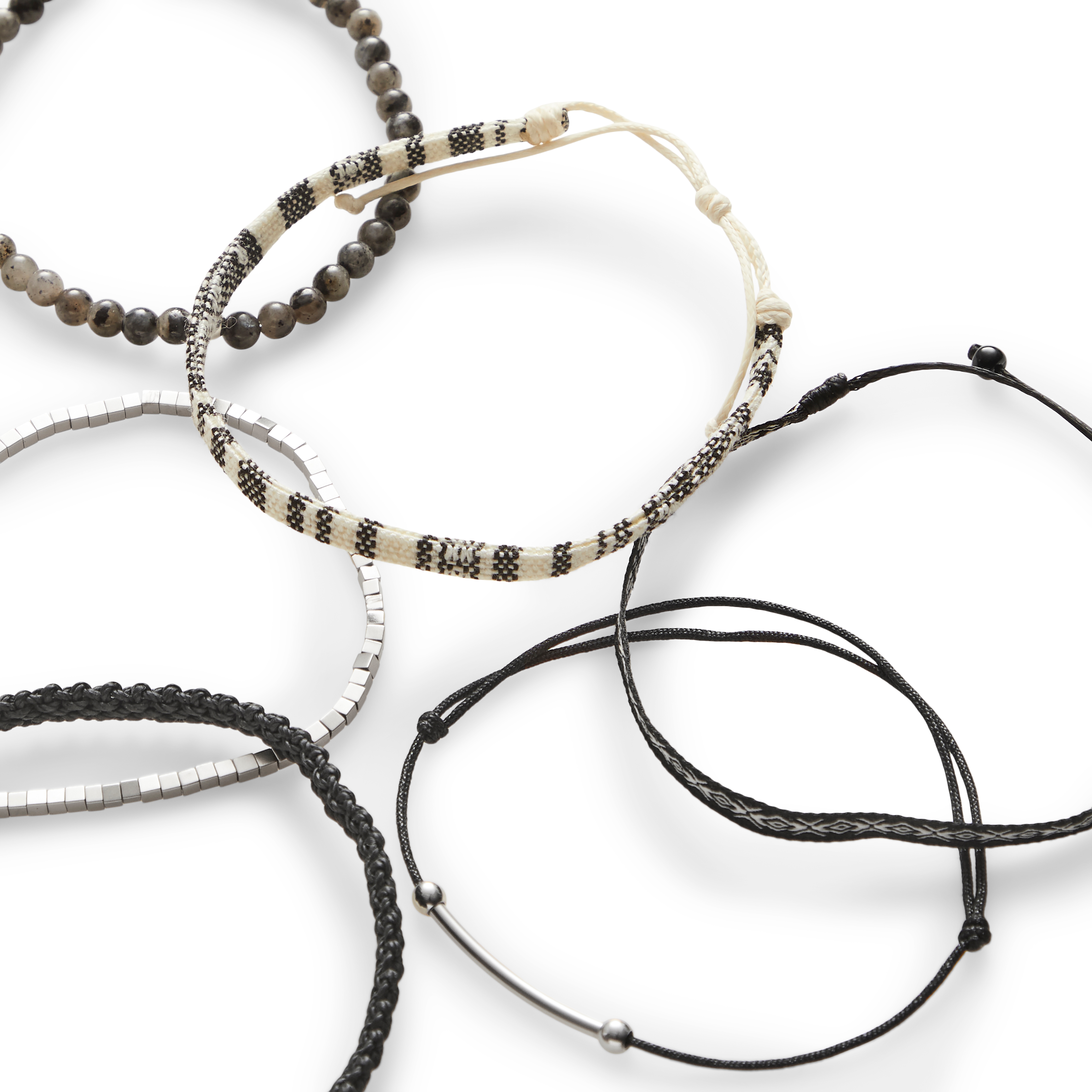 Amalfi | Palermo conjunto de 6 pulseras escala de grises - 2