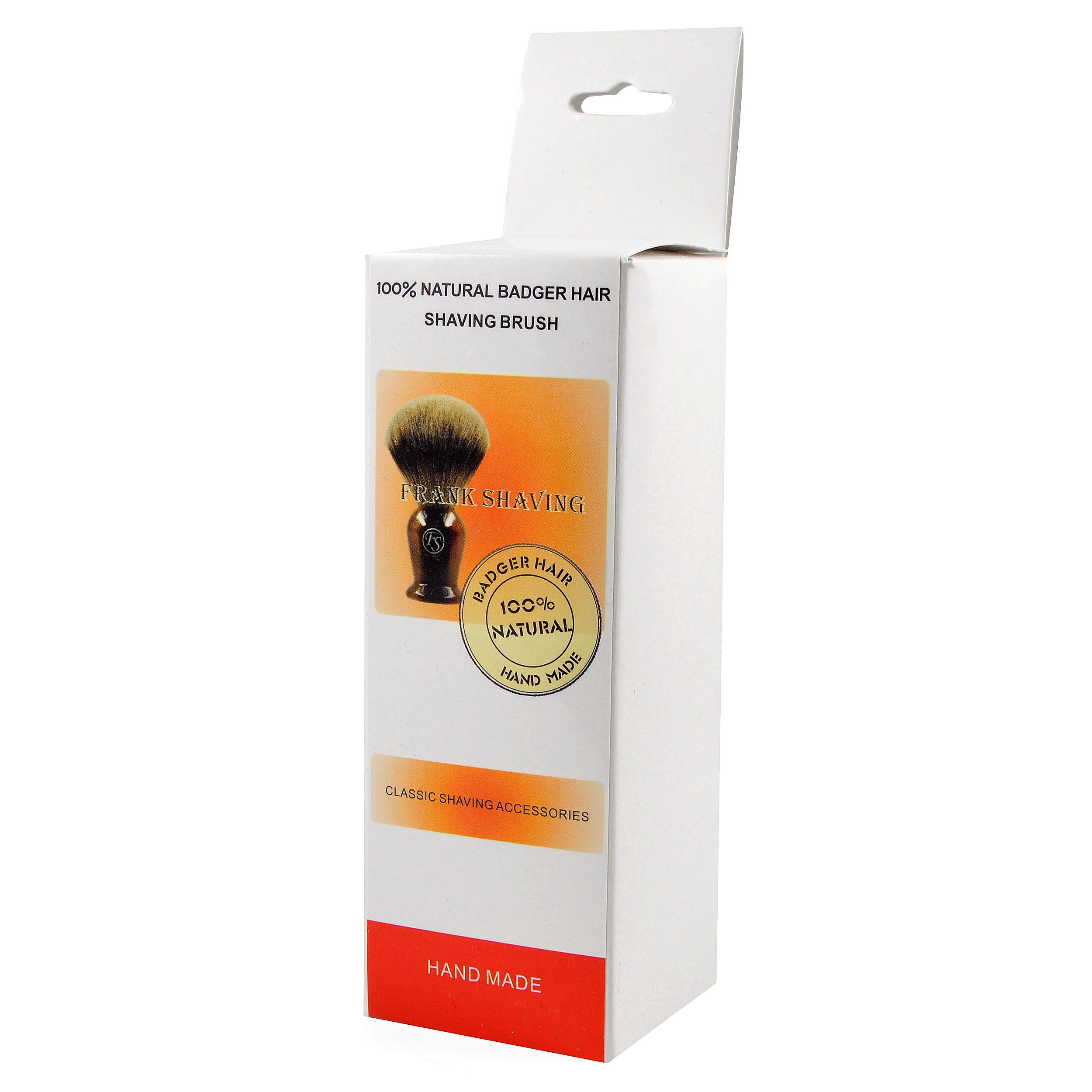 Pędzel do golenia Pure Badger z czarnego rogu - 4