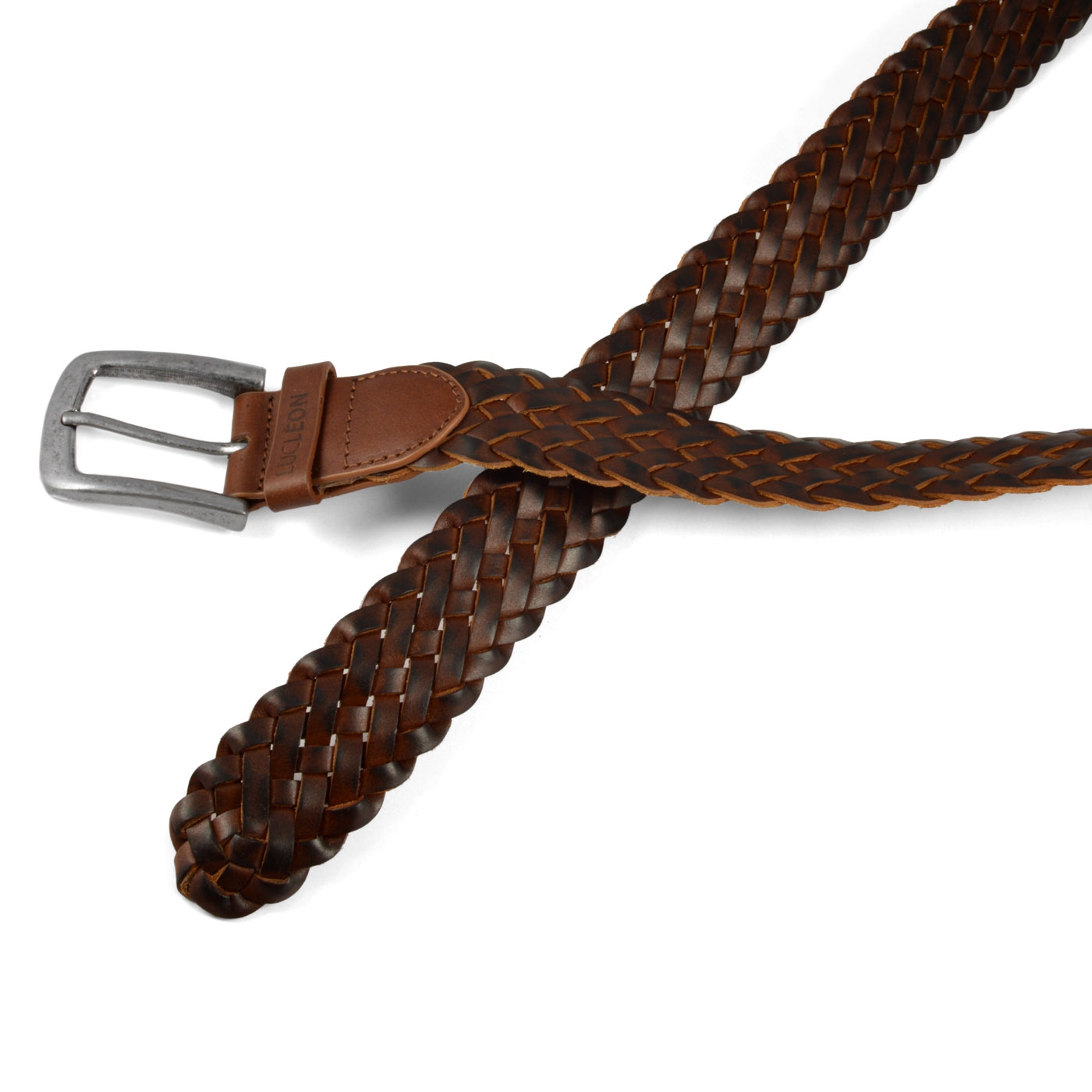 Brauner, geflochtener Gürtel - 2