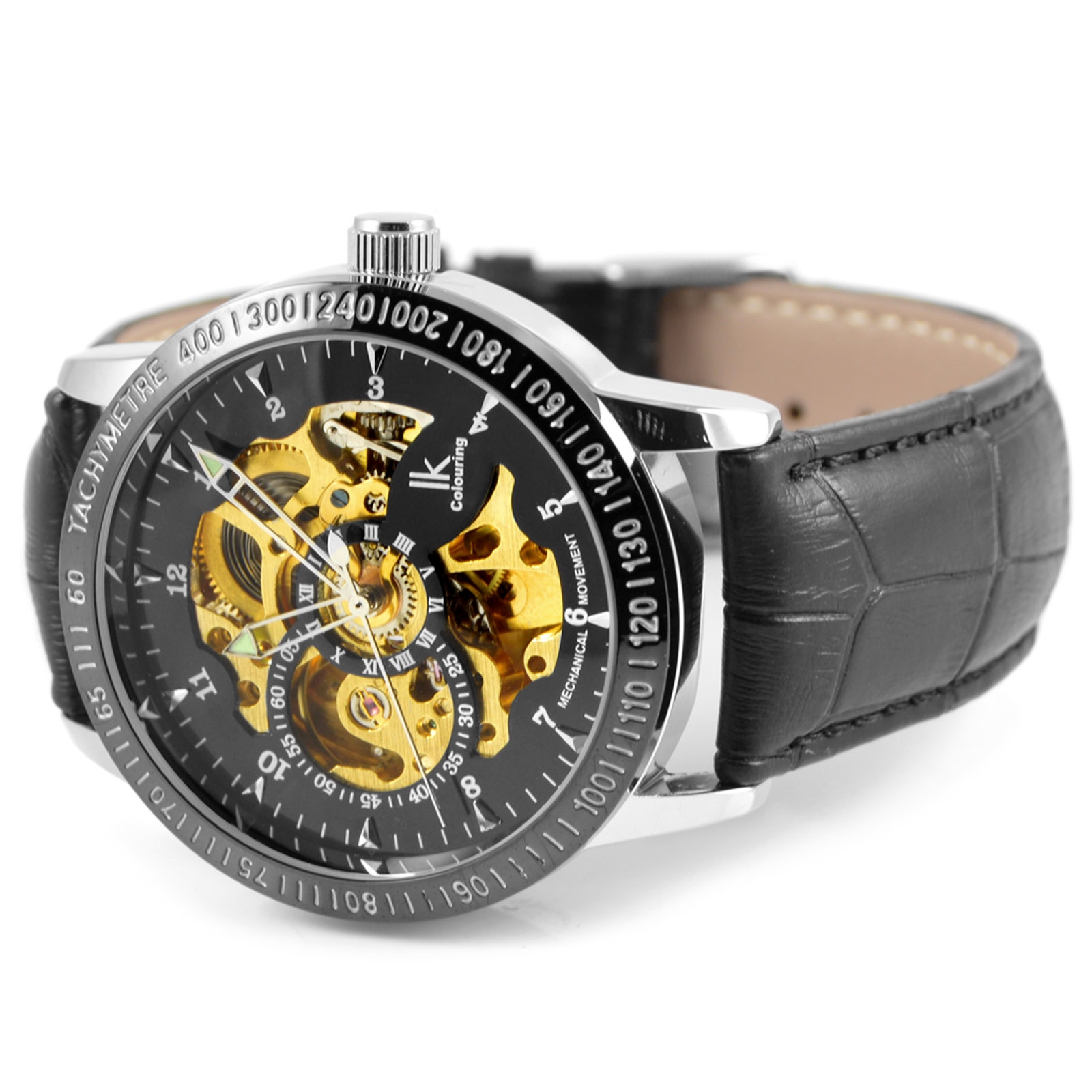 Sort Lær Rolat Klokke - 3