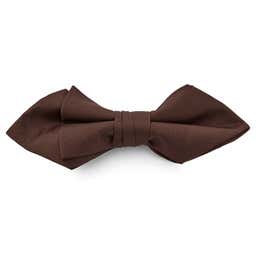Dark Brown Basic Pointy Pre-Tied Bow Tie