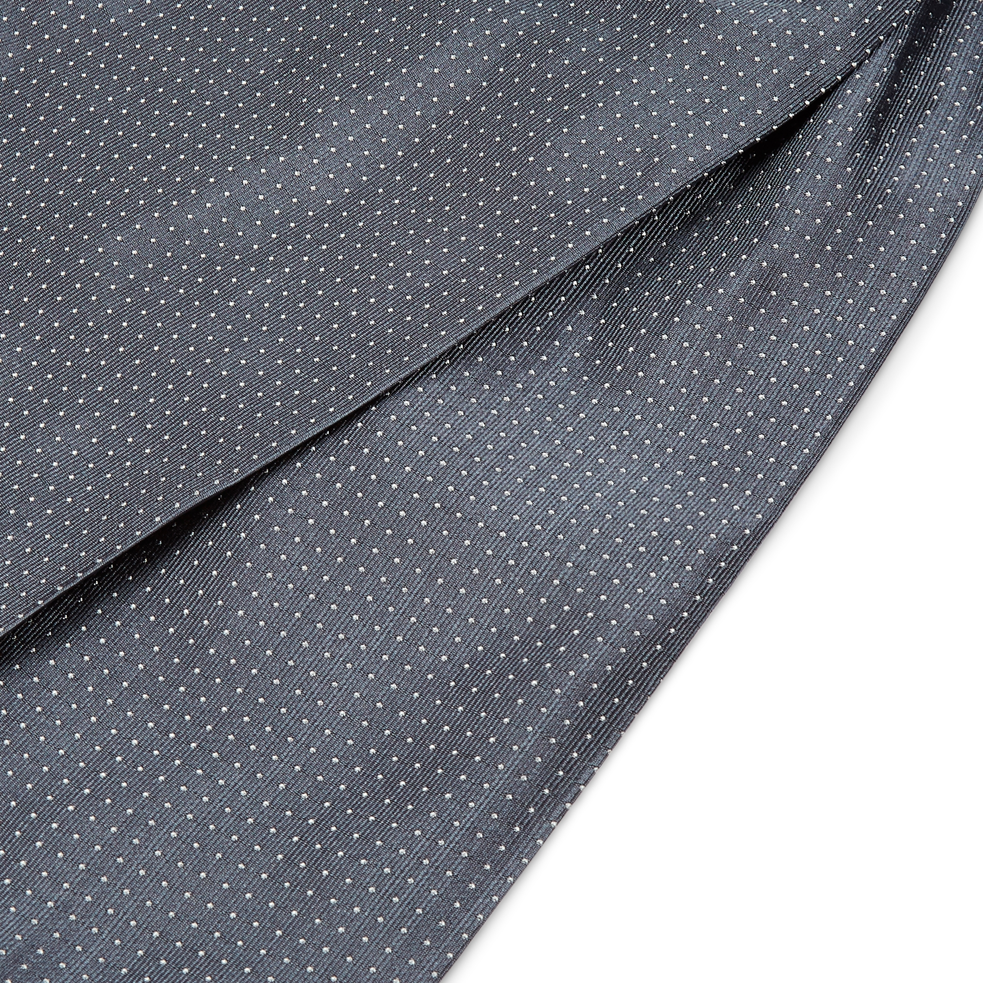 Grå Prikket Silkekravatt - 2