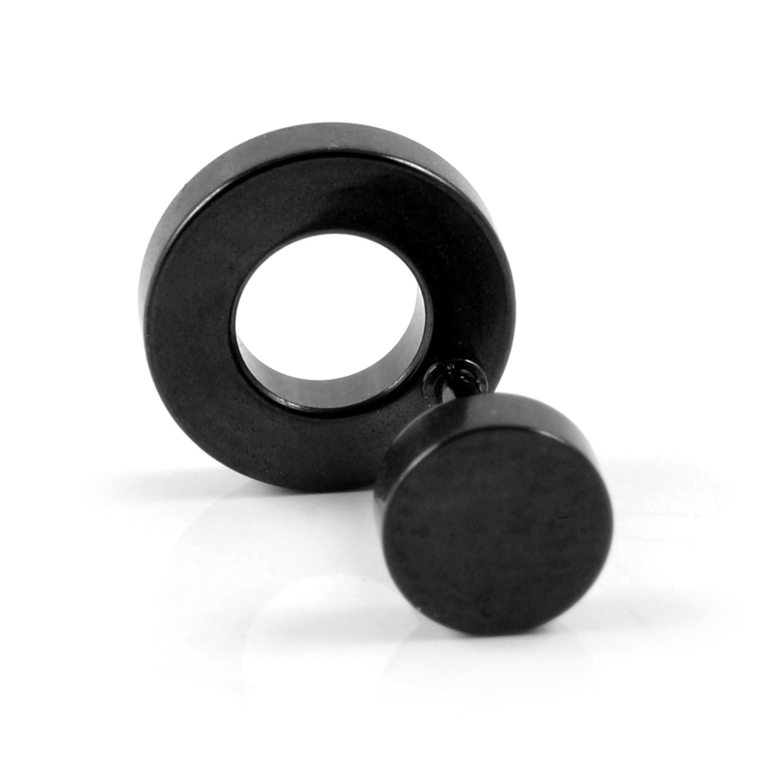 10mm Circle Black Stud Earring In stock! Lucleon