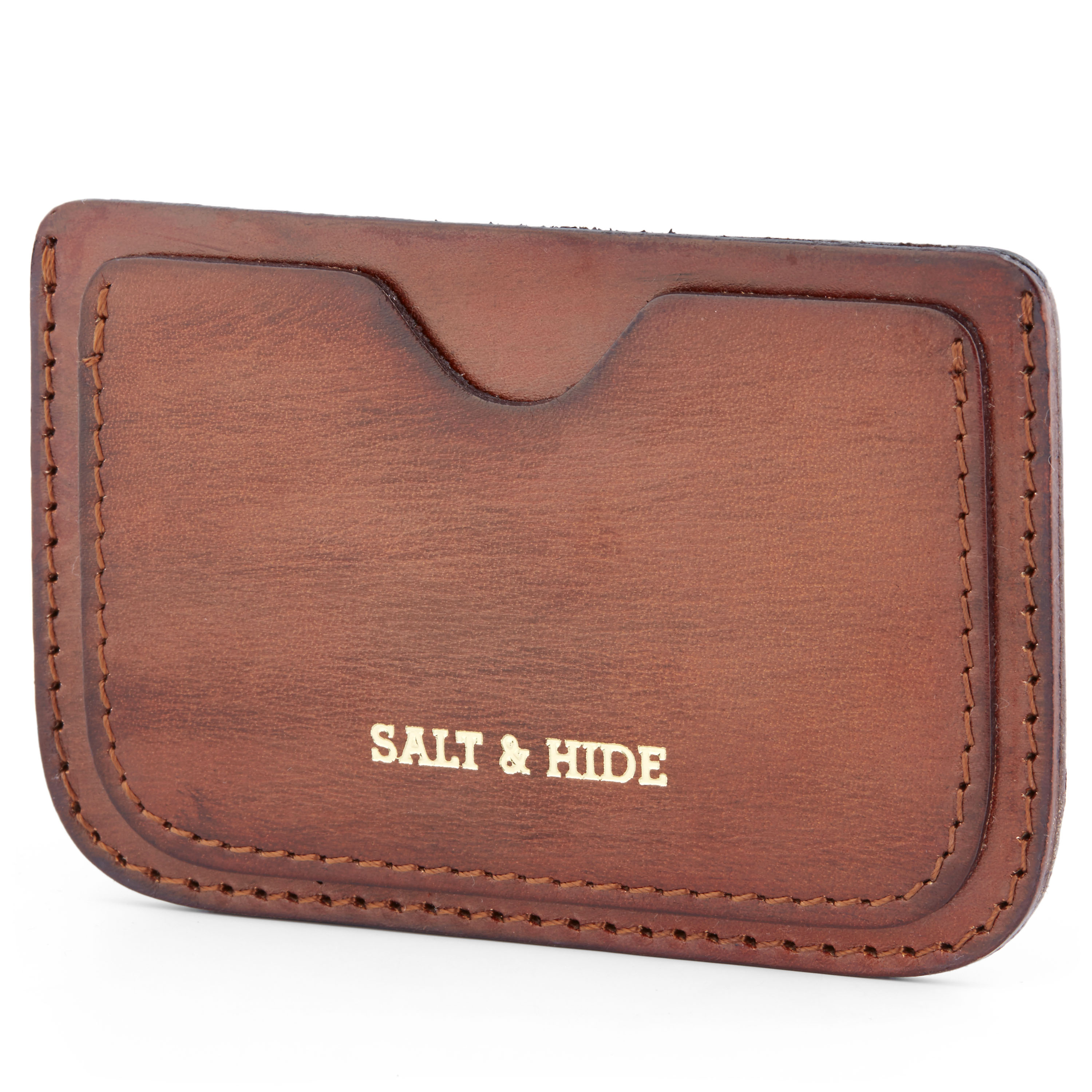 Karjapaimenen ruskea Fergus-korttikotelo, nahkaa - 1