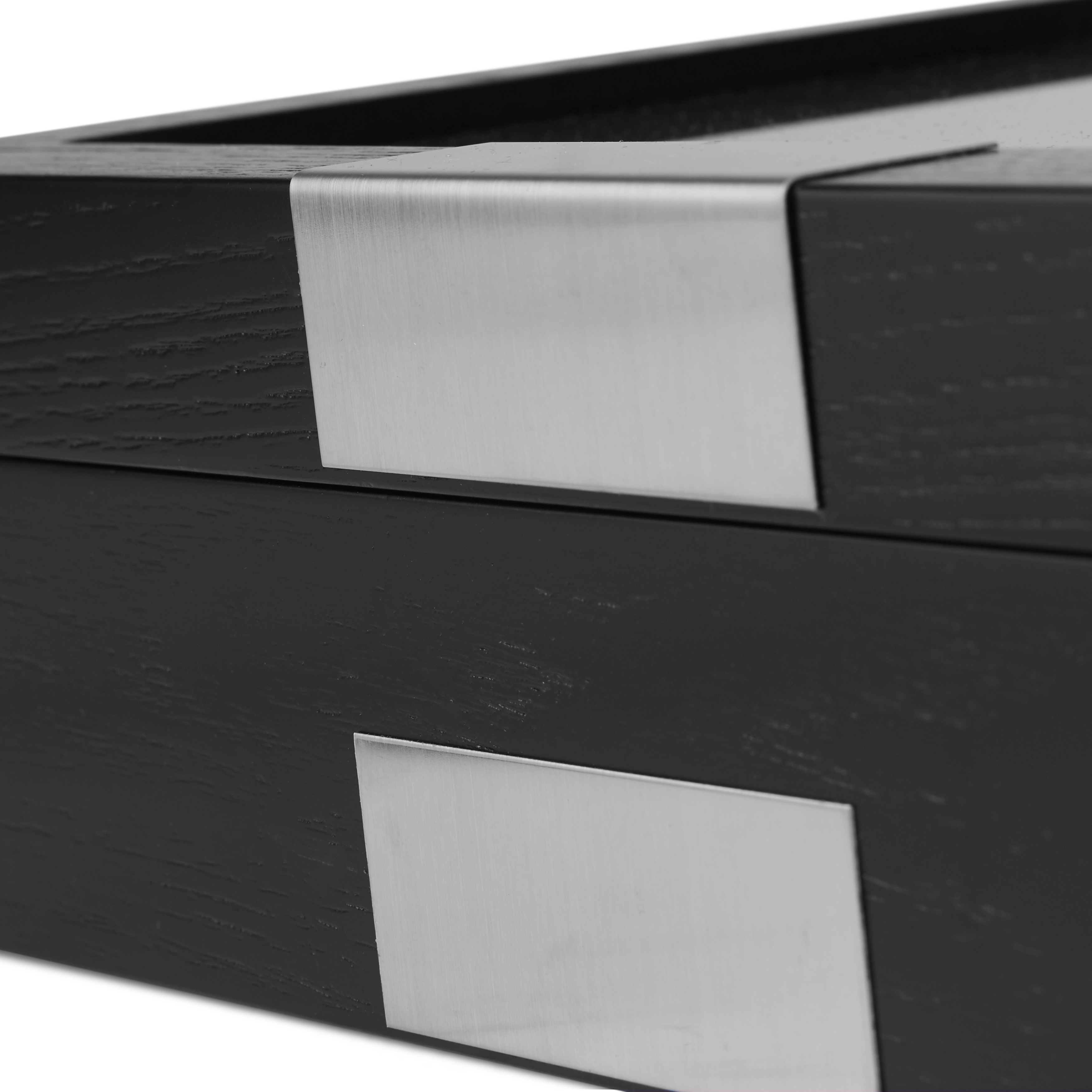 Polished Black Wood Silver-Tone Watch Case - 10 Watches - 5