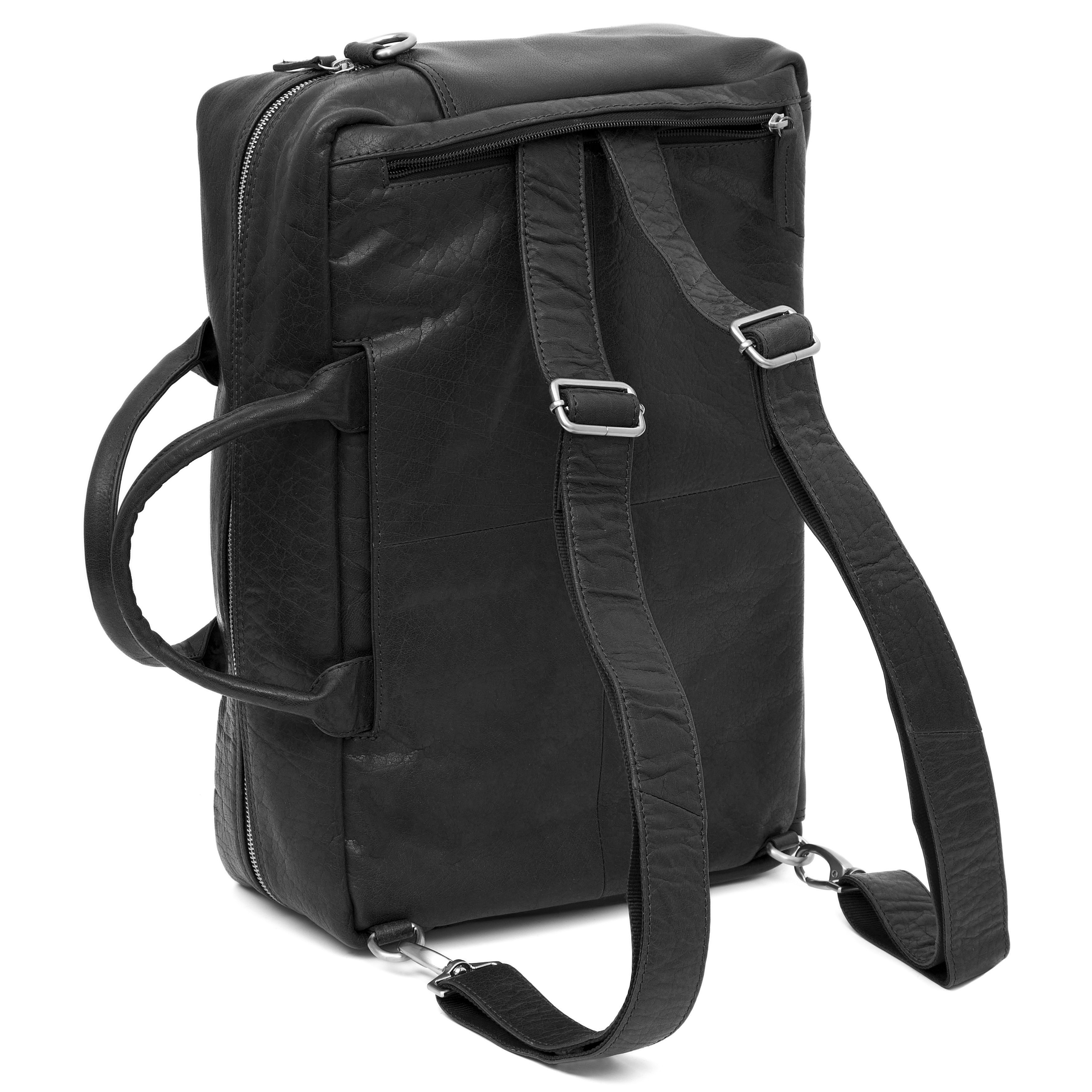 Sac de voyage Montréal Combi en cuir noir  - 11