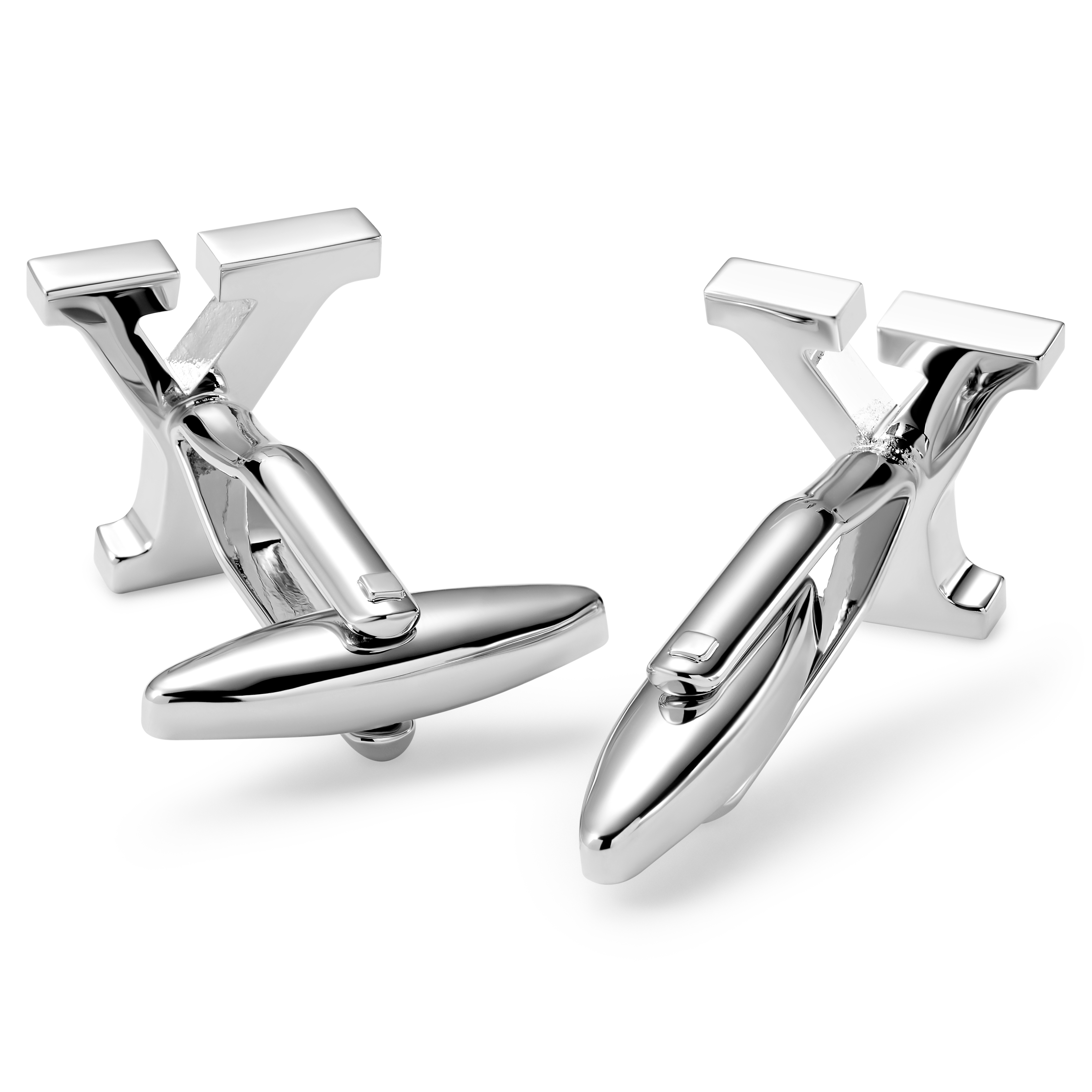 Silver-tone Initial Y Cufflinks - 2