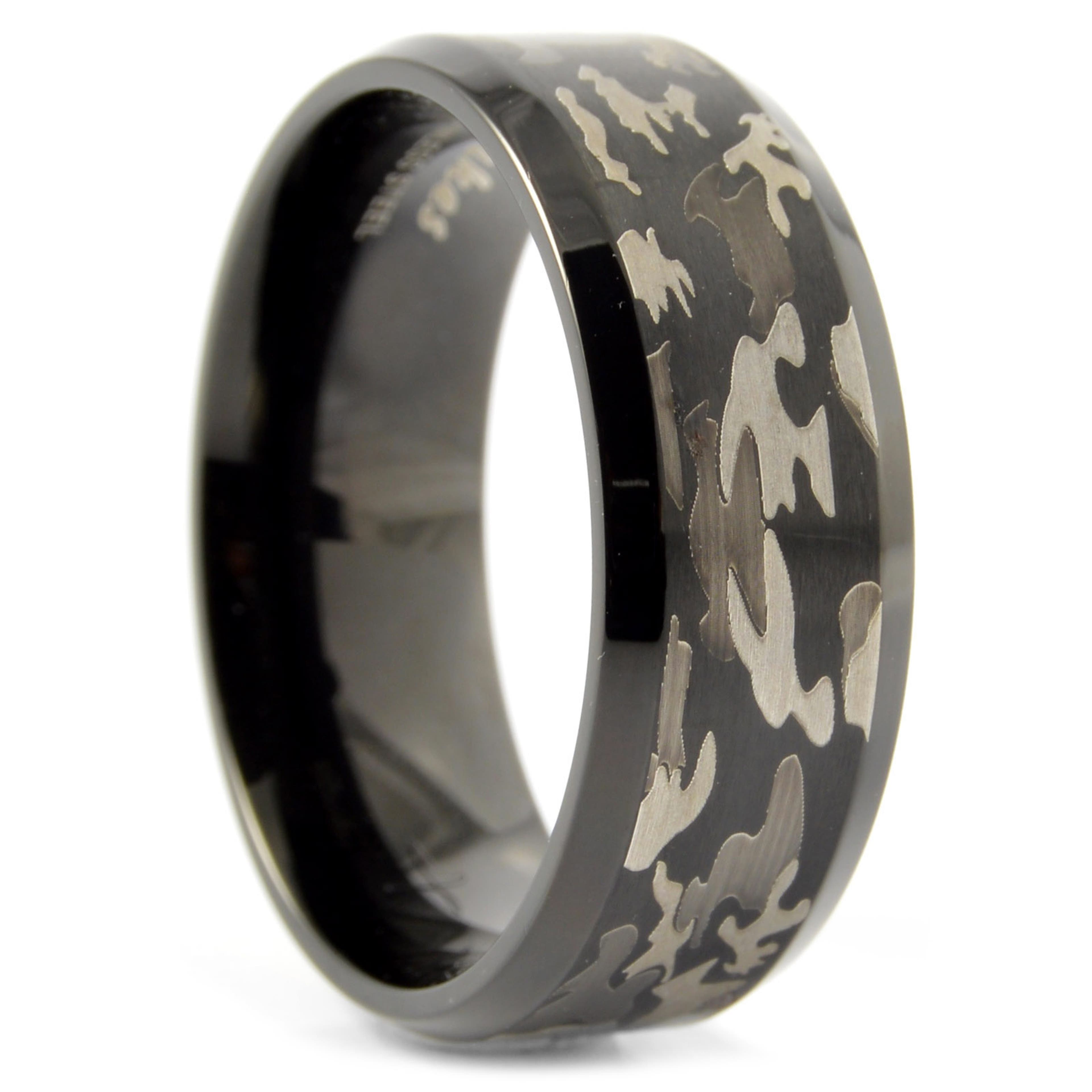 Sentio | Sort Rustfri Stål Camouflage Ring