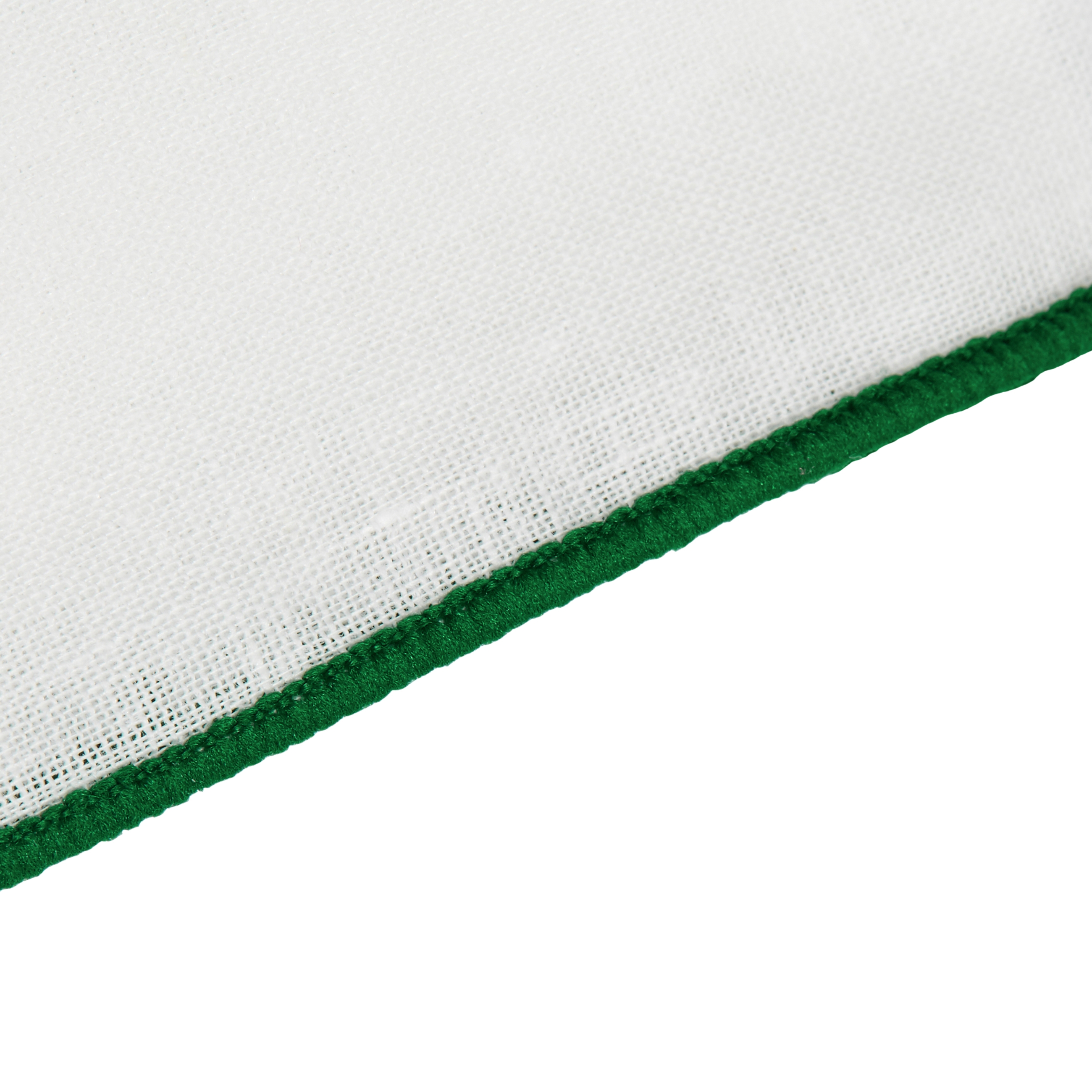 Hvid Lommeklud m. Grønne Kanter - 2