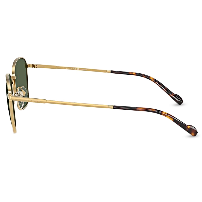 Sechseckige goldfarbene & grüne polarisierte Sonnenbrille | Vogue 0VO4322S - 4