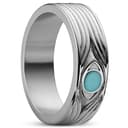 Evil Eye | 7 mm Silberfarbener Edelstahlring Evil Eye | 7 mm Silberfarbener Edelstahlring