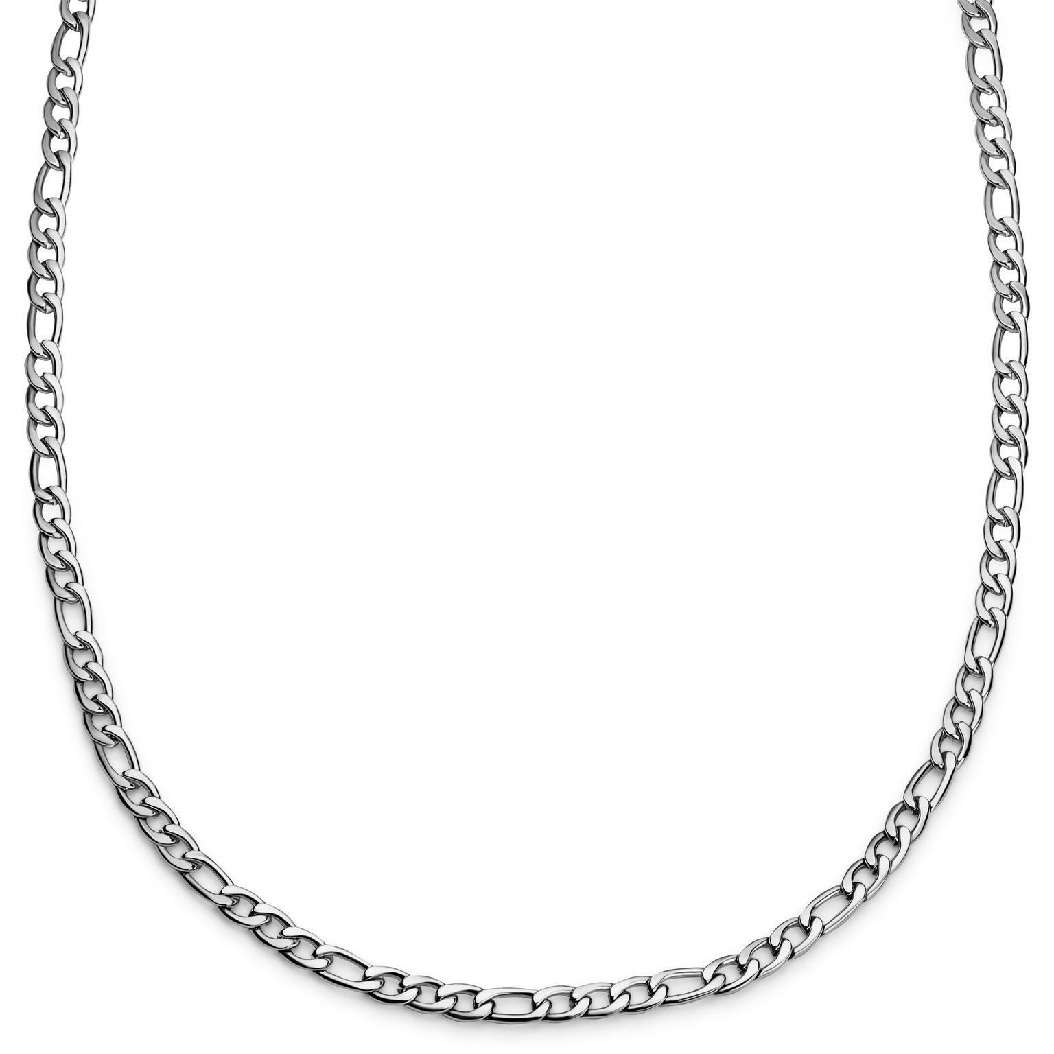 Essentials | Collar de cadena figaro plateado de 6 mm Essentials | Collar de cadena figaro plateado de 6 mm