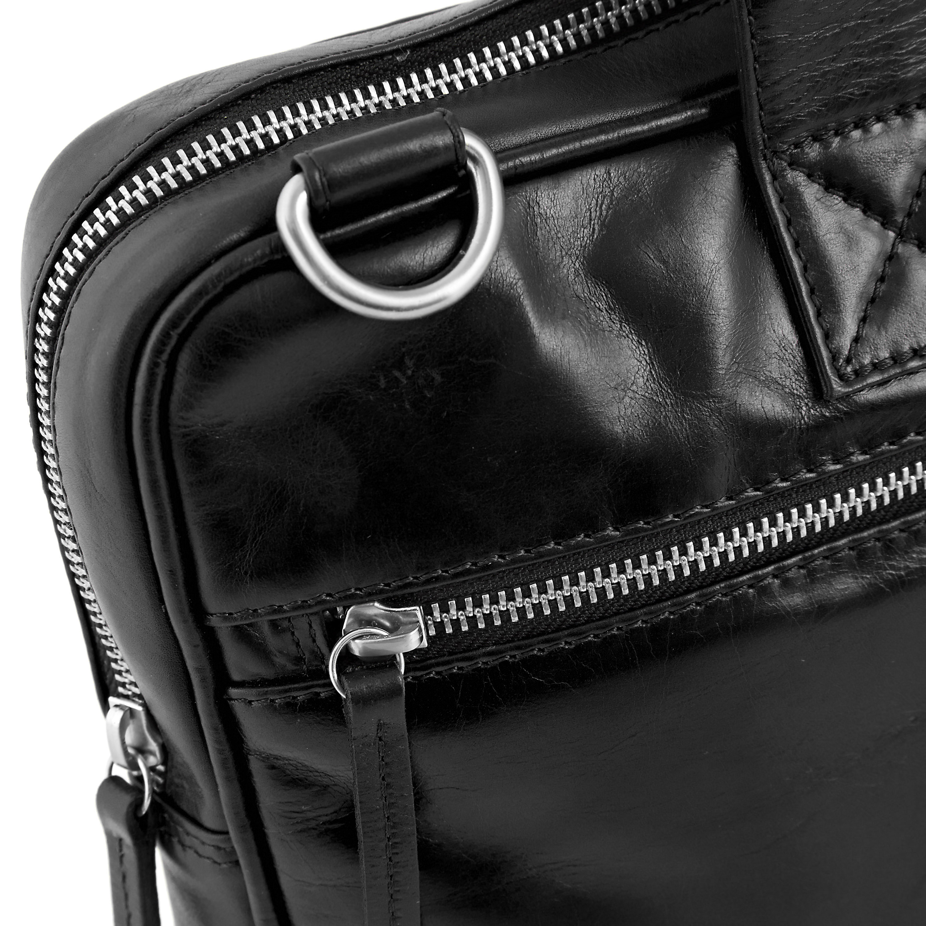 Zwarte Dunne Jasper Laptoptas met Rits - 8