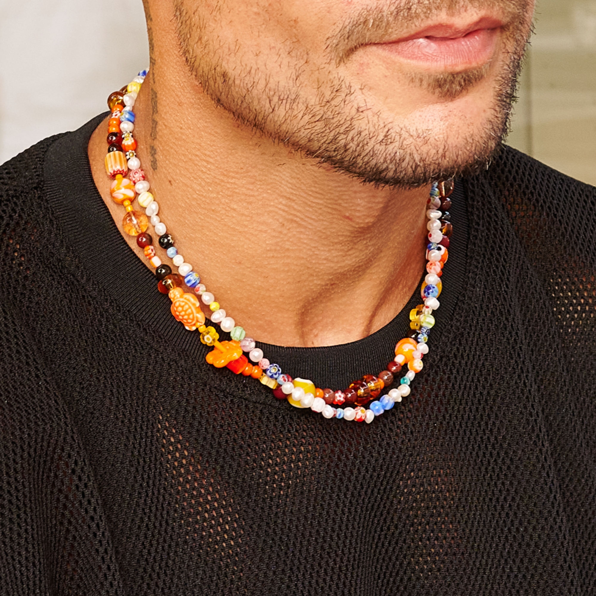 Pearlmania | Fusion Multicolour Freshwater Pearl & Glass Bead Necklace - 3