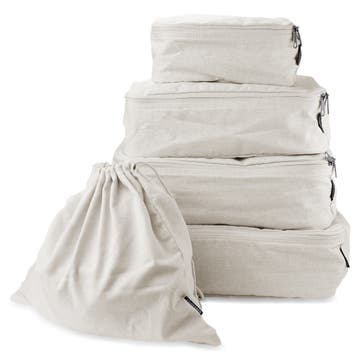 5-Pack of Cream Packing Cubes