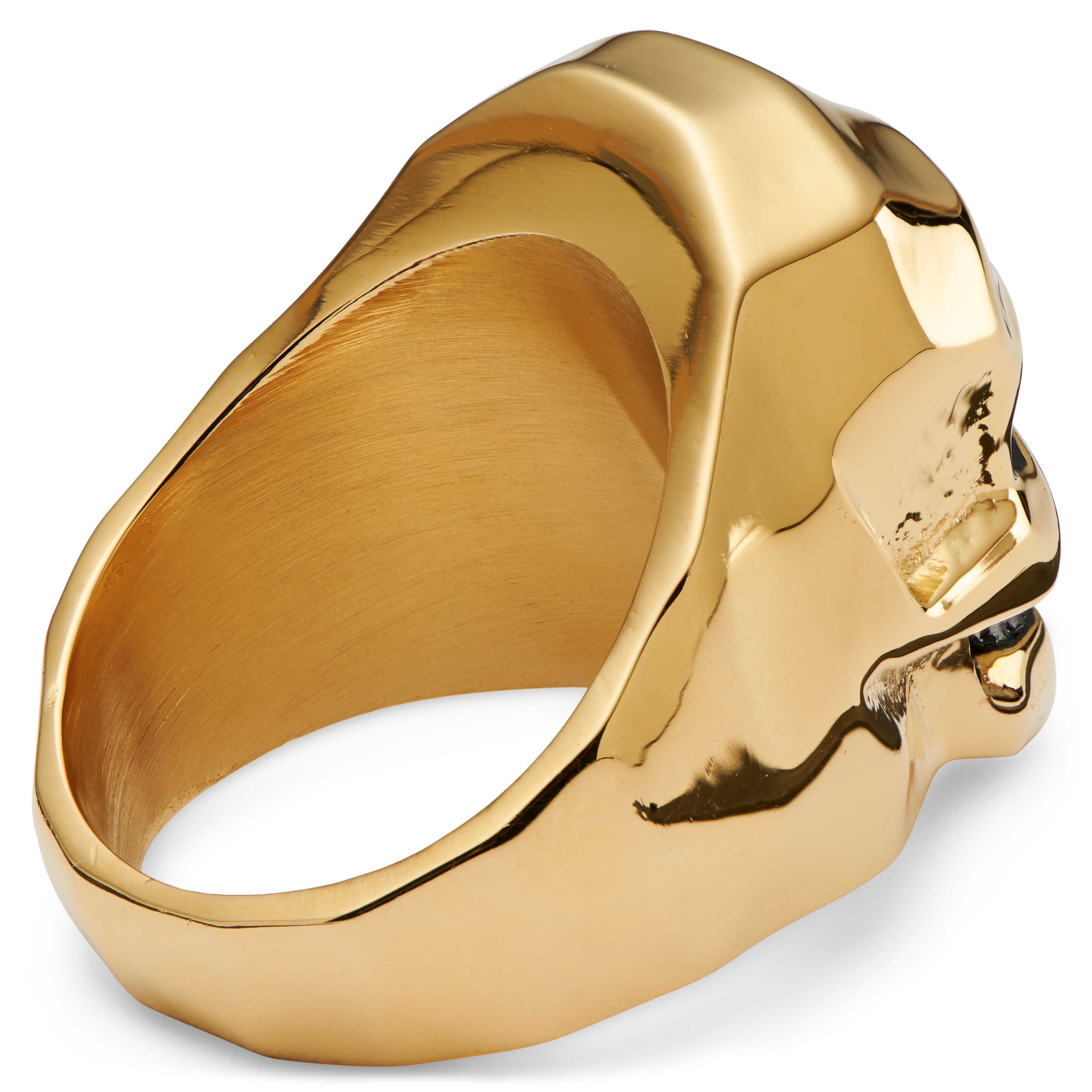 Mack Gold-Tone Skull Ring  - 3