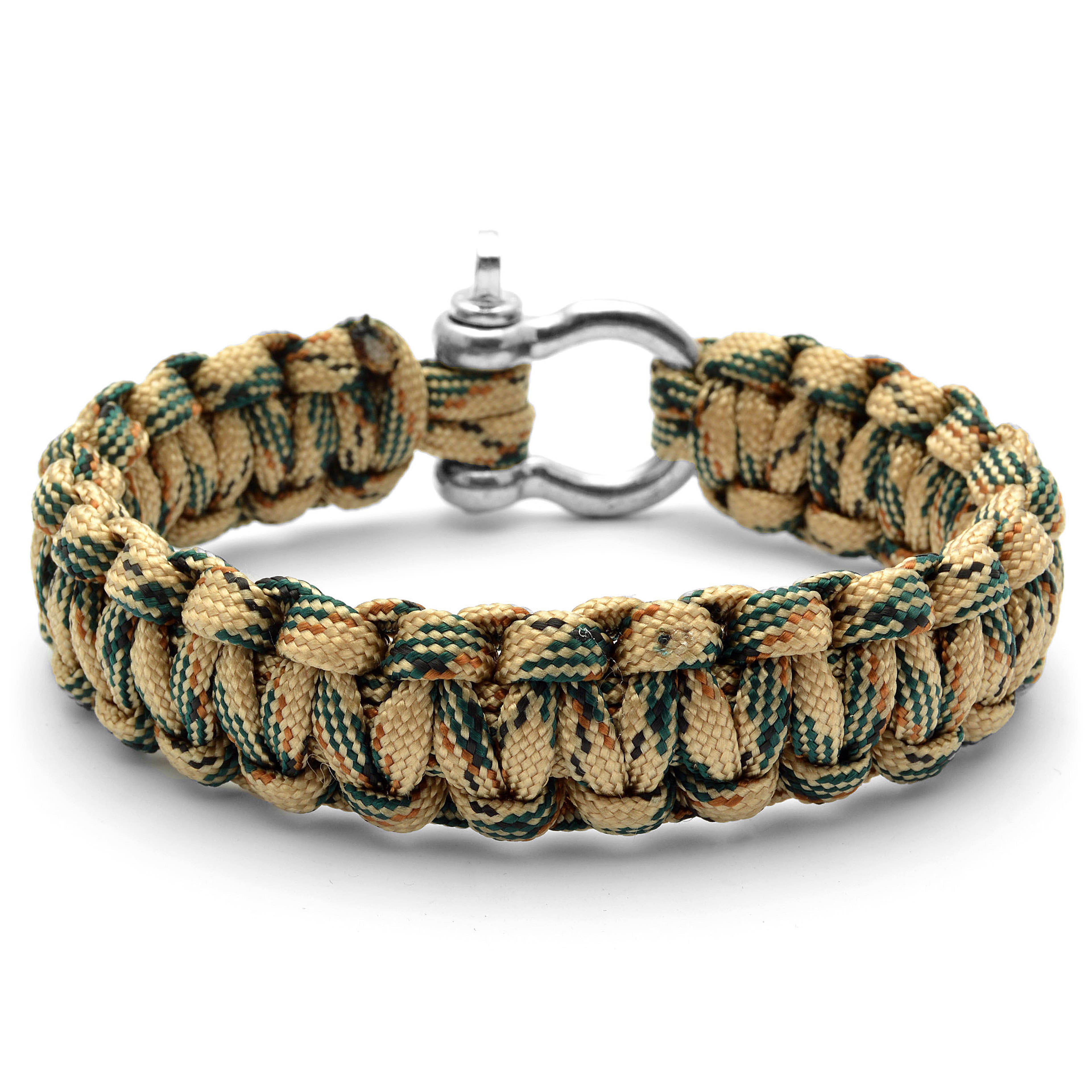 Green & Tan Paracord Bracelet, In stock!