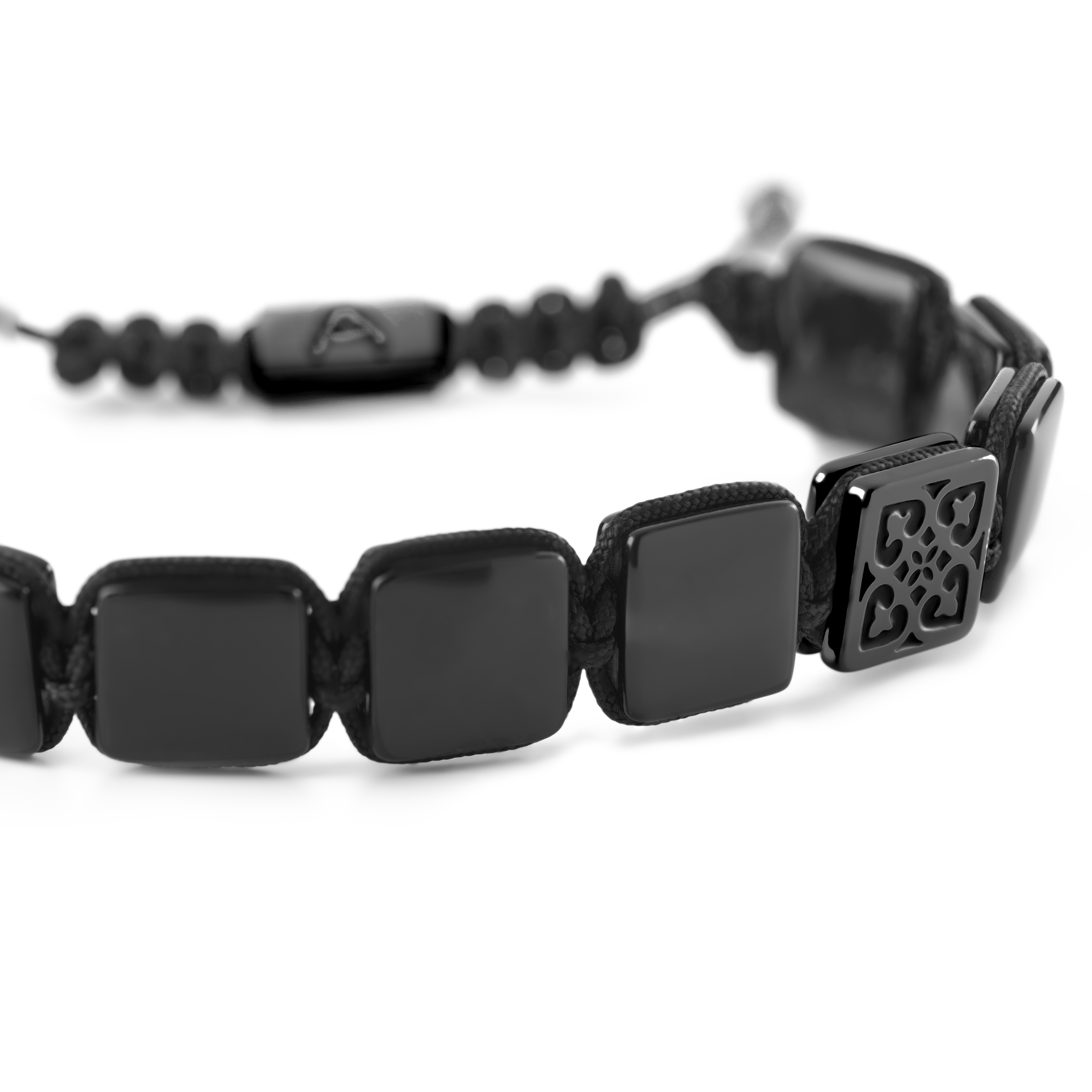 Elysian | Black Onyx Bead Flat Bracelet - 2