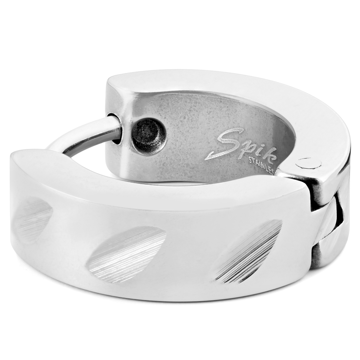 Sentio | Yksinkertainen kirurginteräksinen korvarengas kahdella uralla - 2